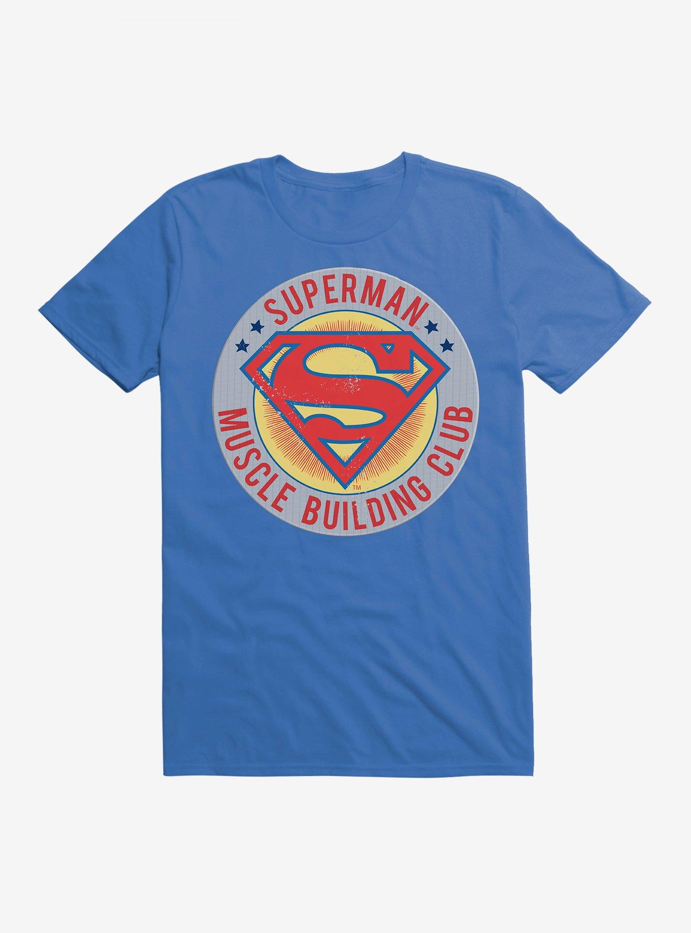 DC Comics Superman Muscle Building Club T-Shirt, ROYAL, hi-res