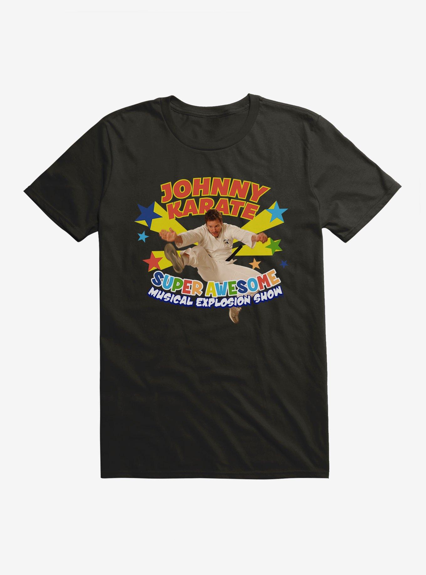 Parks And Recreation Johnny Karate Show T-Shirt, BLACK, hi-res