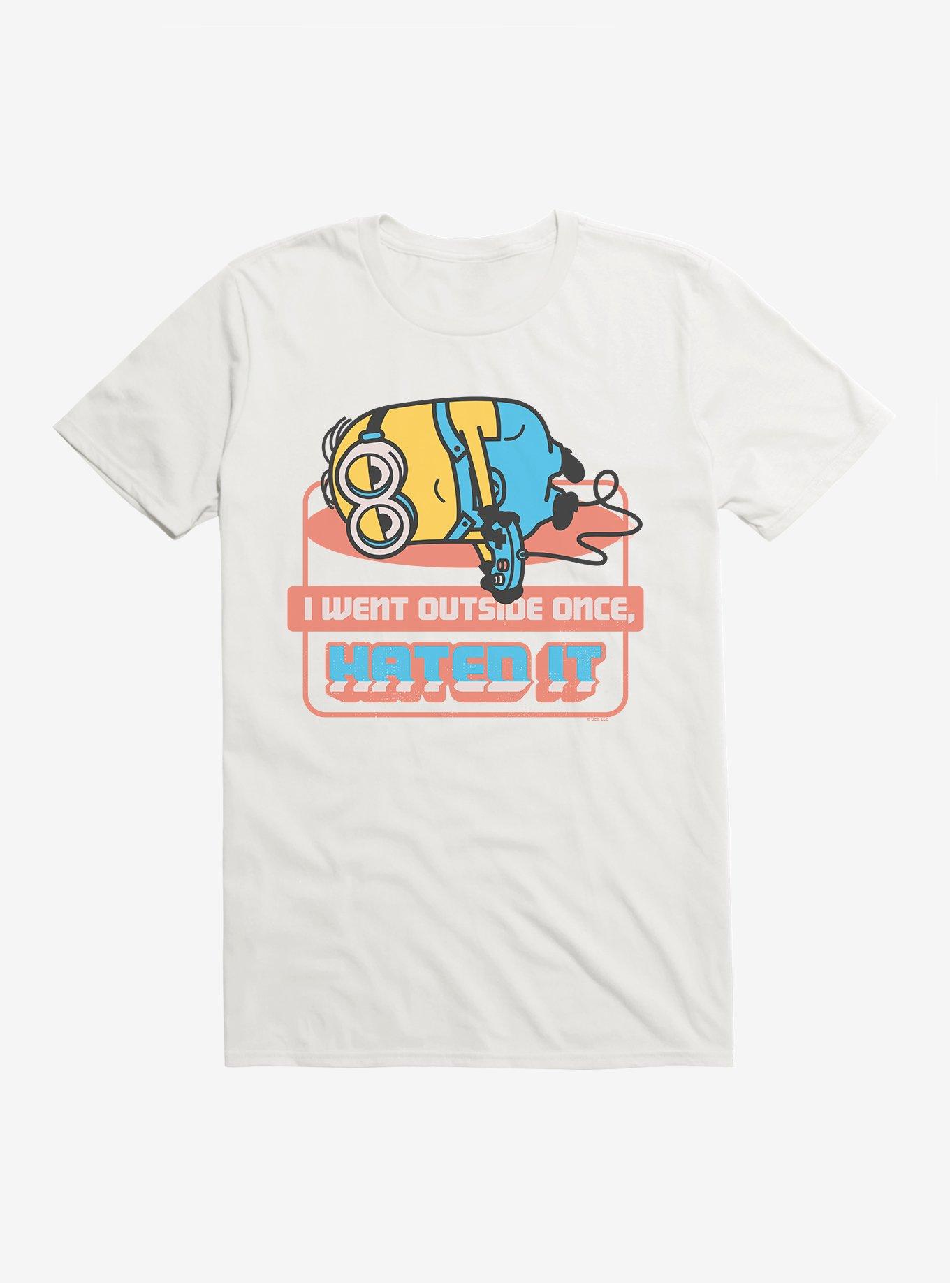 Minions Stay Inside T-Shirt, WHITE, hi-res