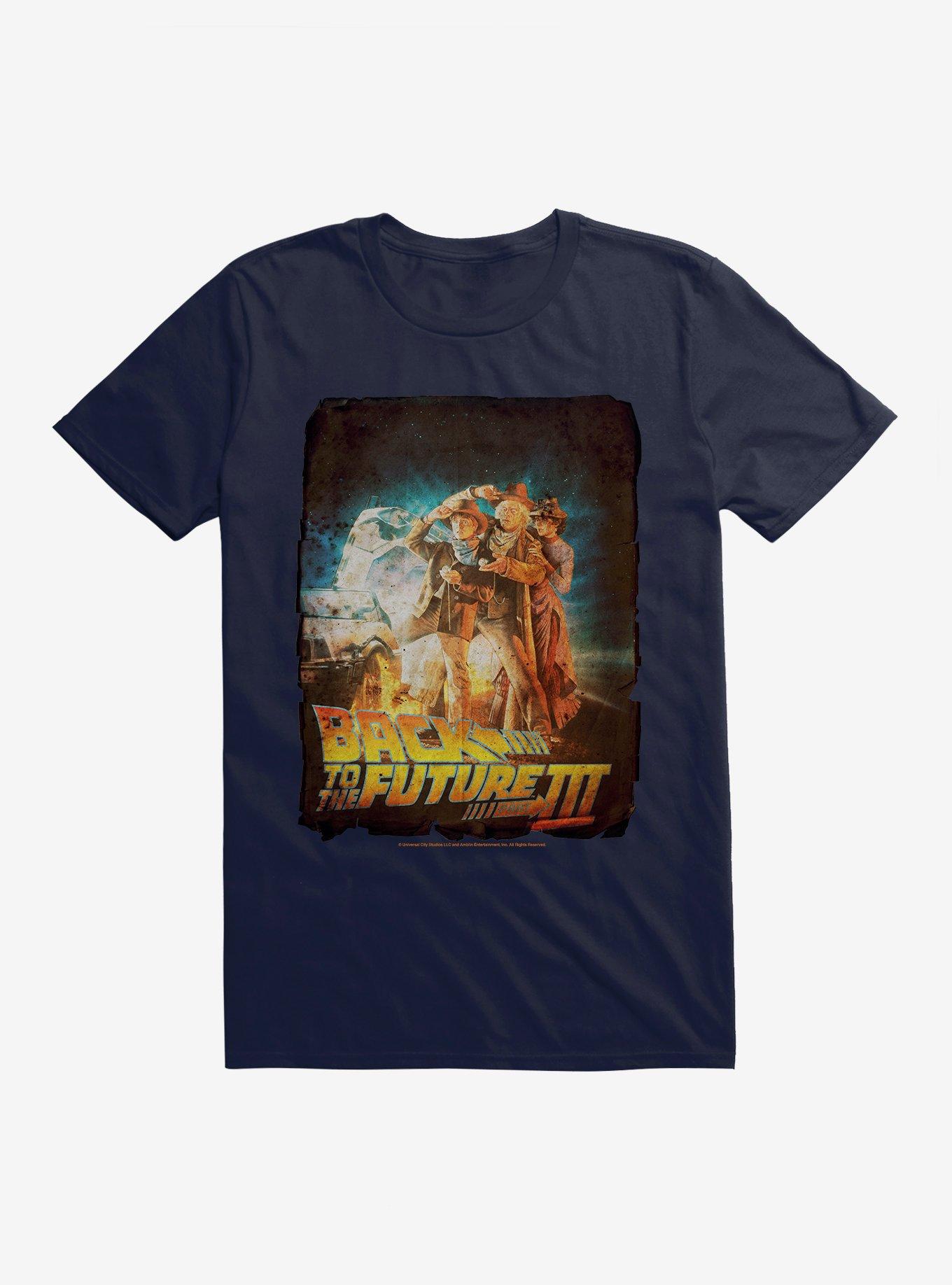 Back To The Future Part III Classic Poster T-Shirt, NAVY, hi-res