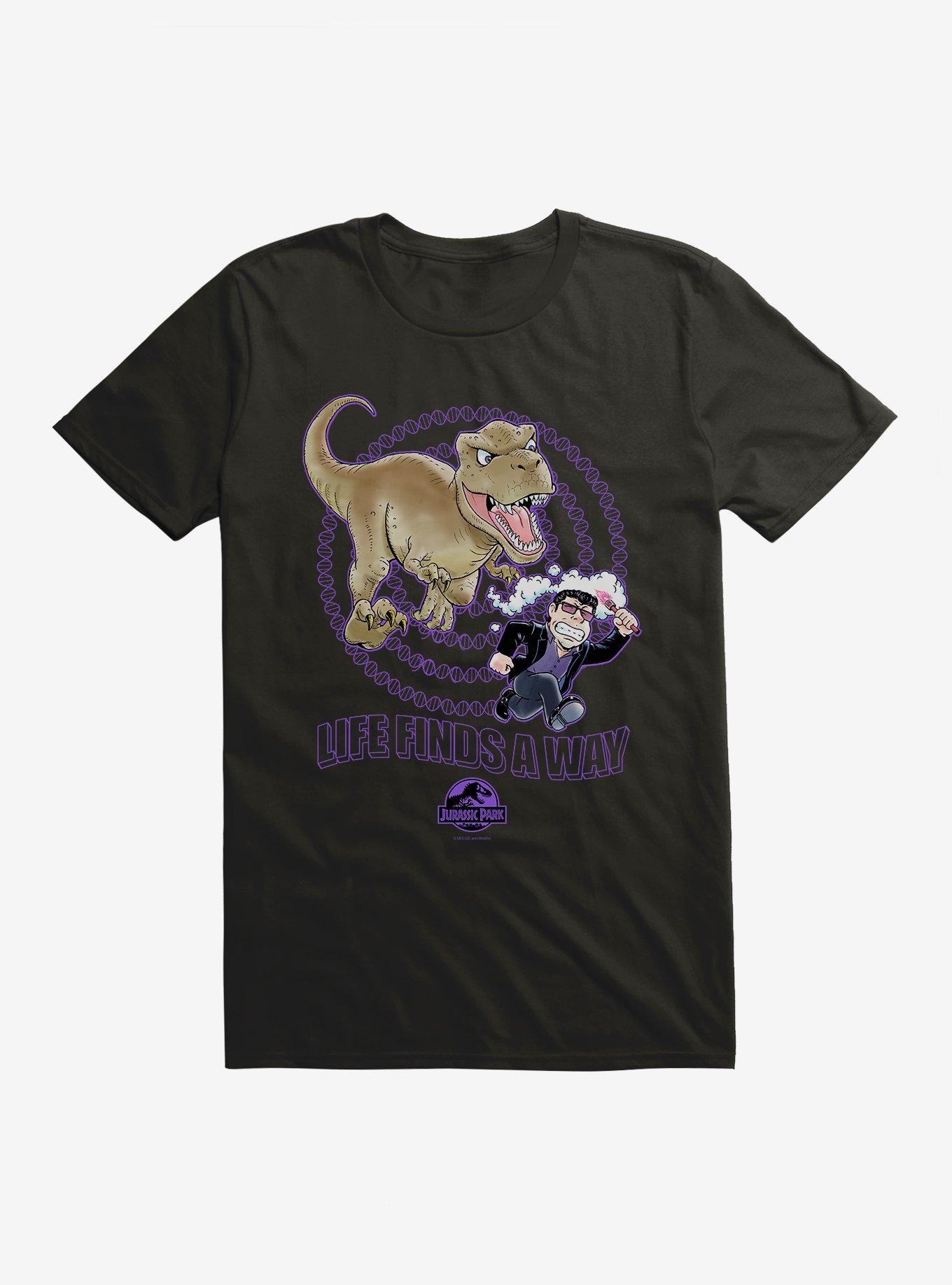 Jurassic Park Life Finds A Way Anime T-Shirt