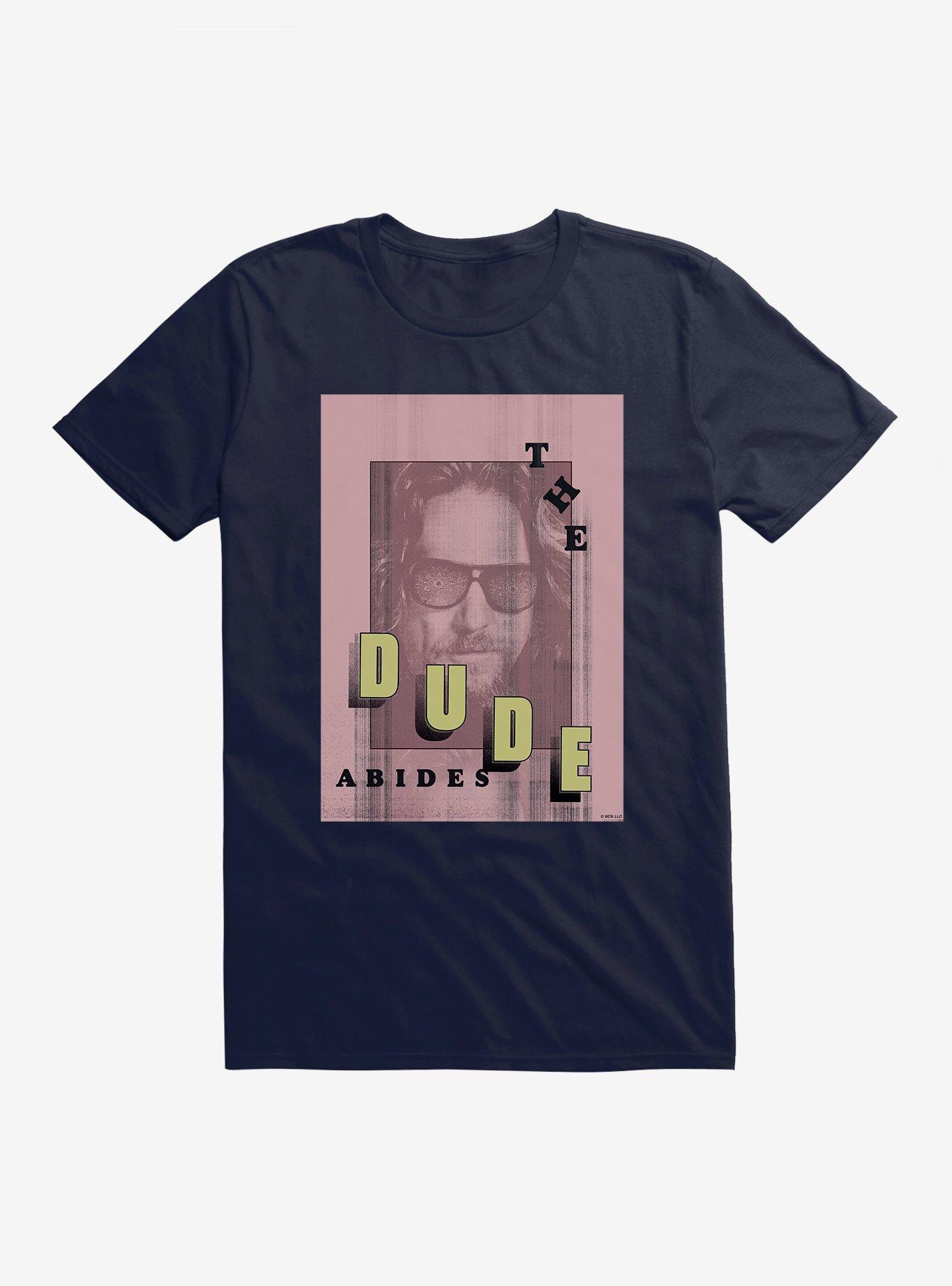 The Big Lebowski The Dude Abides Pink T-Shirt, , hi-res