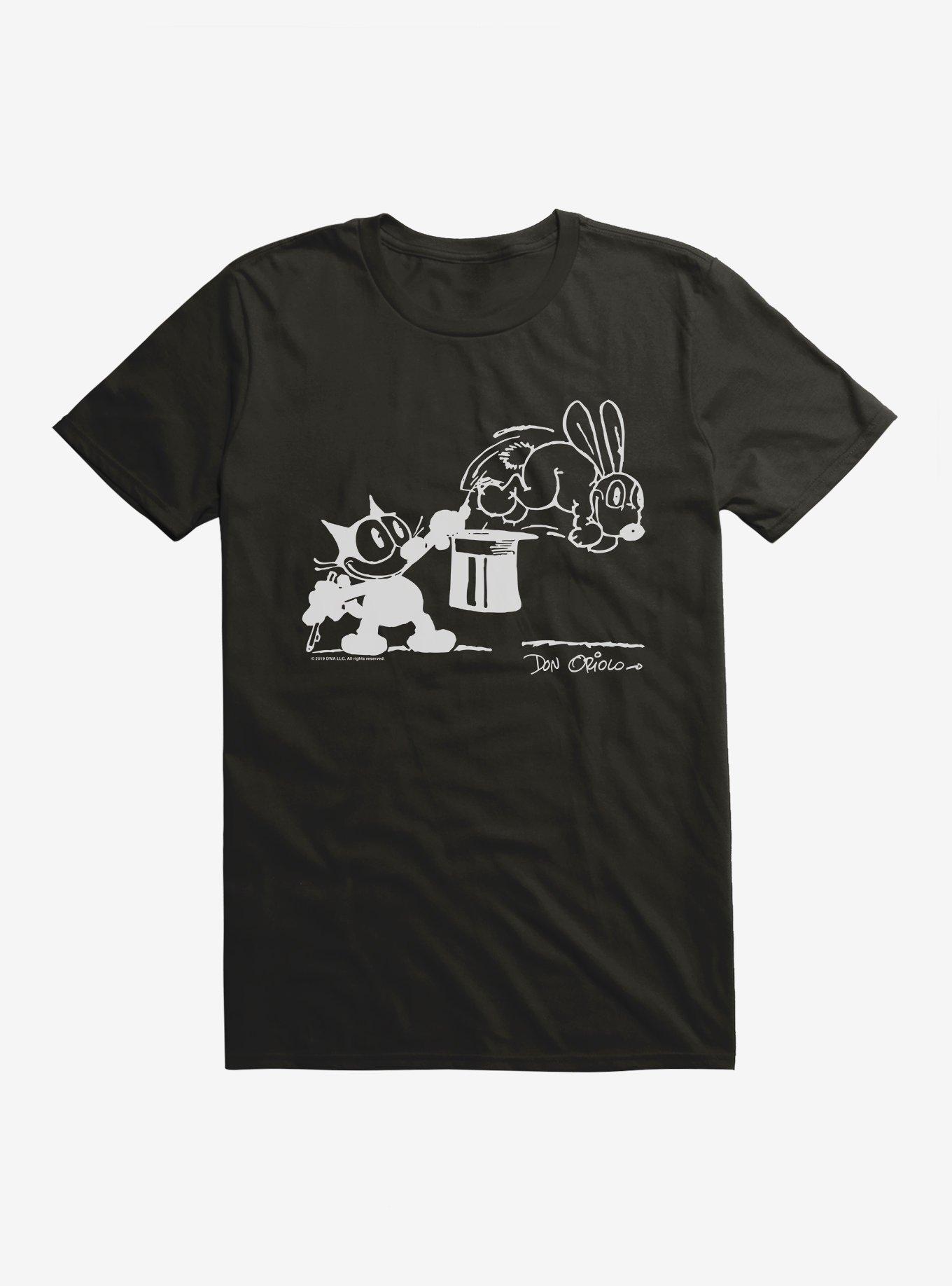 Felix The Cat Bunny Hat Trick T-Shirt, BLACK, hi-res