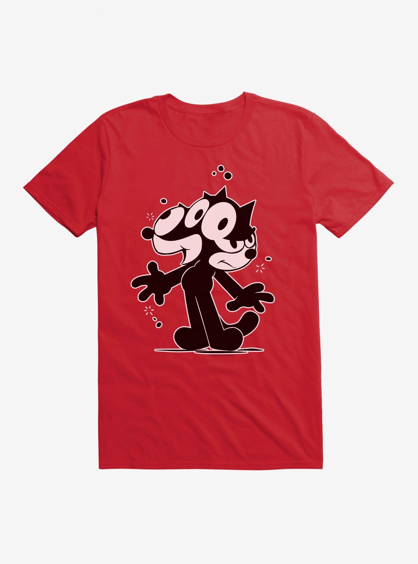 Felix The Cat Split Personality T-Shirt, RED, hi-res