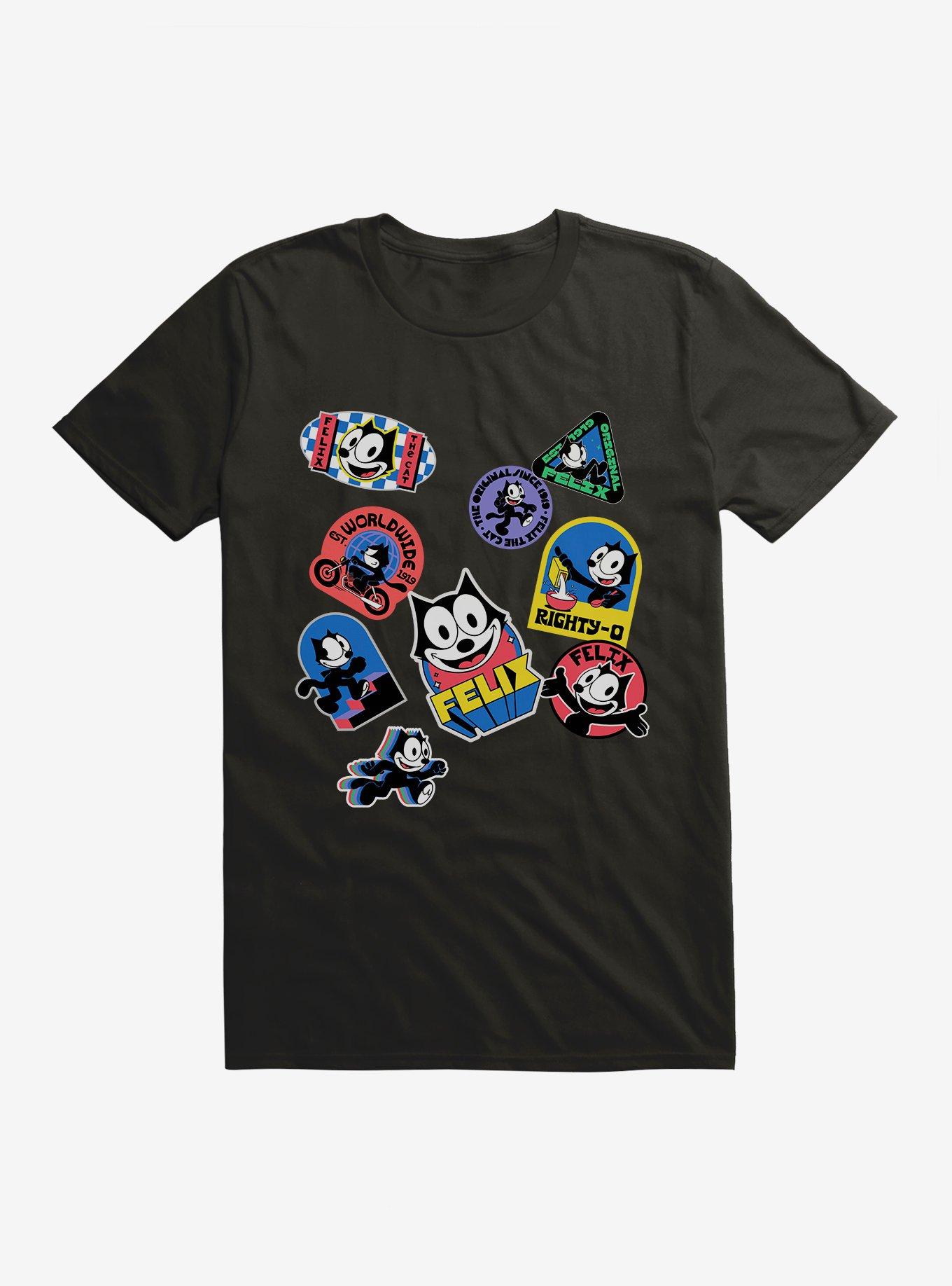 Felix The Cat Sticker Collection T-Shirt, , hi-res