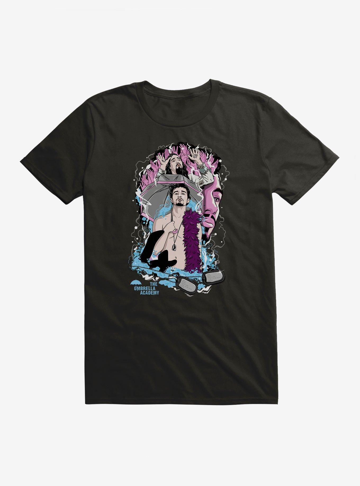 The Umbrella Academy Klaus Number Four T-Shirt, BLACK, hi-res