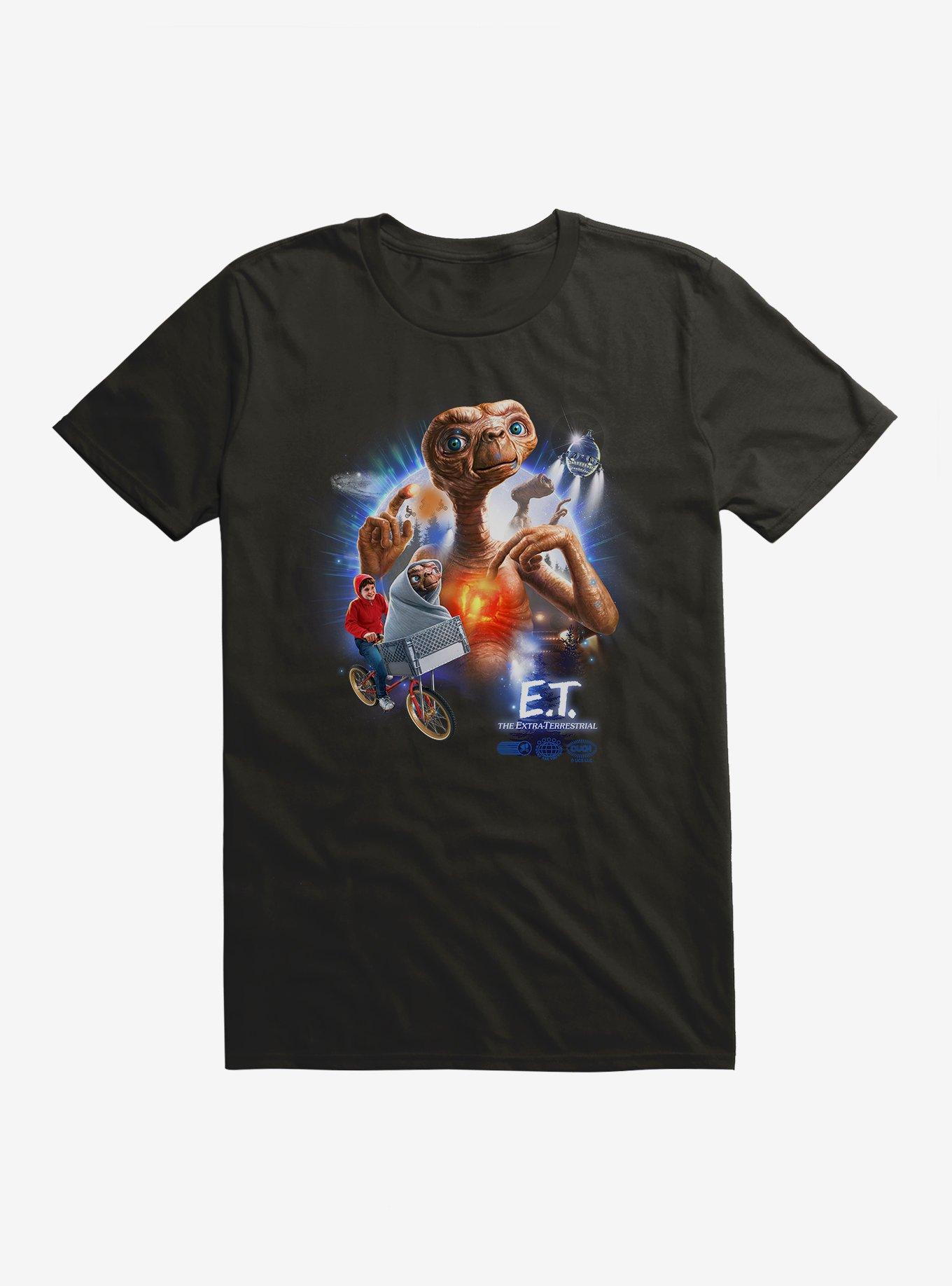 E.T. 40th Anniversary Iconic Movie Scenes Graphic T-Shirt, BLACK, hi-res
