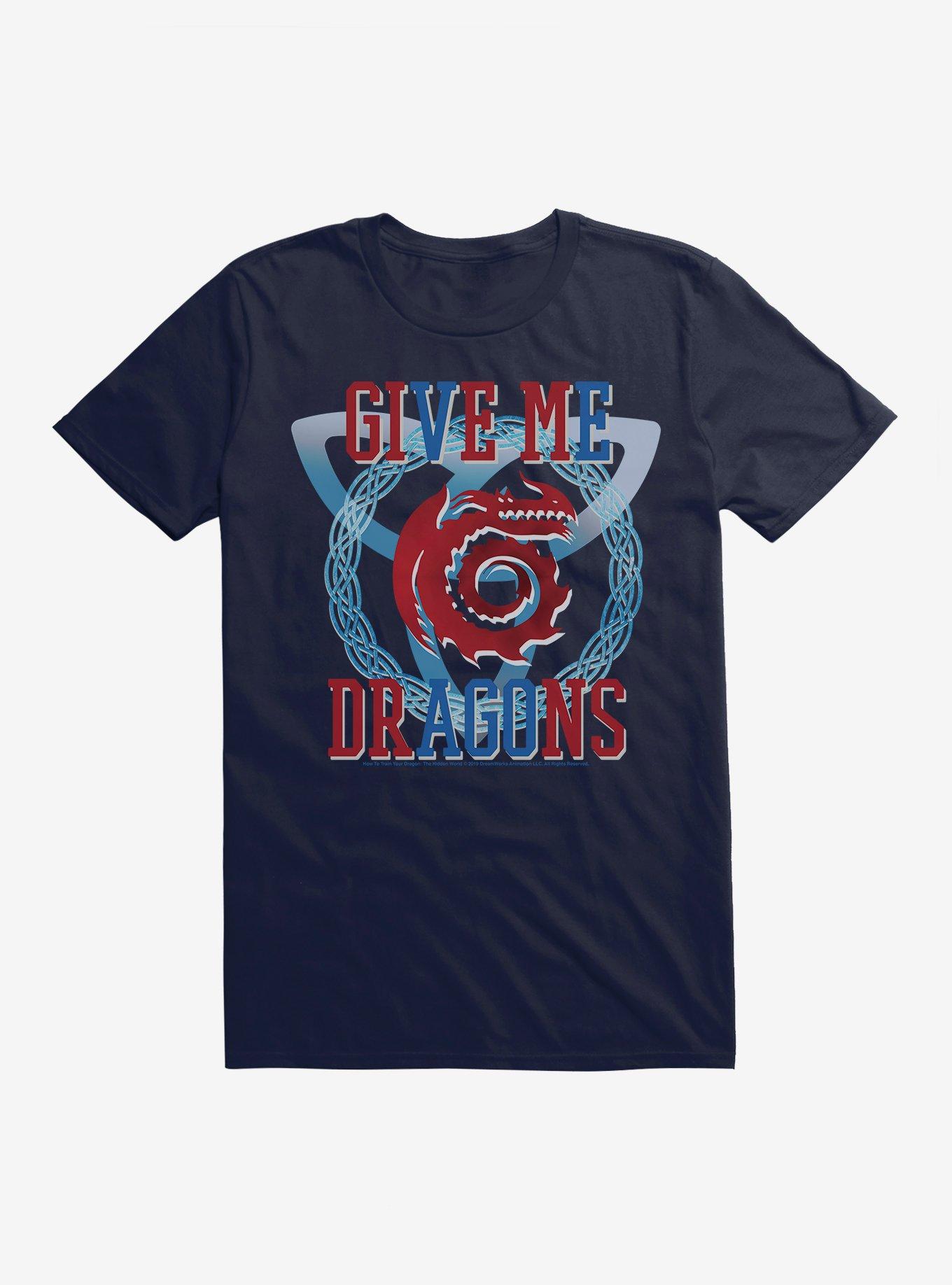 How To Train Your Dragon Give Me Dragons T-Shirt, NAVY, hi-res