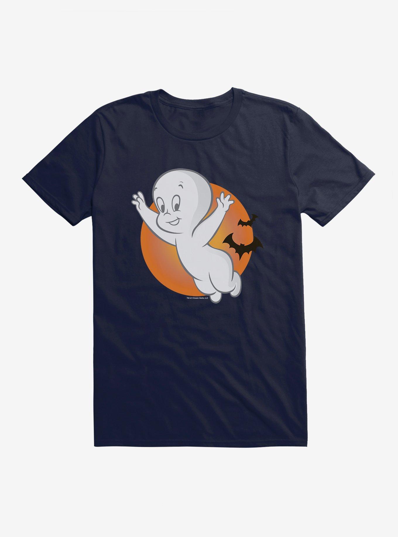 Casper The Friendly Ghost Orange Moon T-Shirt, NAVY, hi-res
