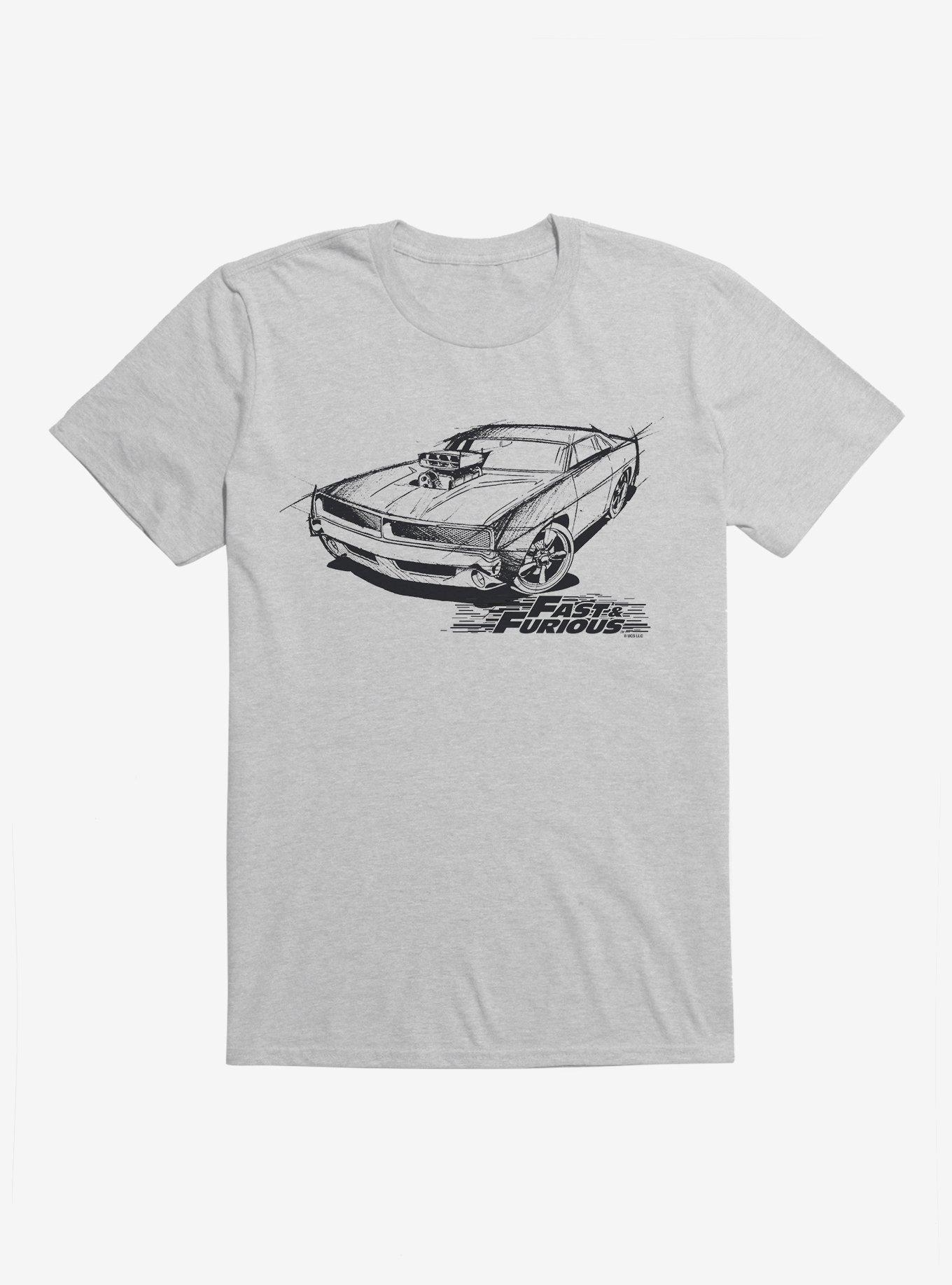 Fast & Furious Car Sketch T-Shirt, , hi-res