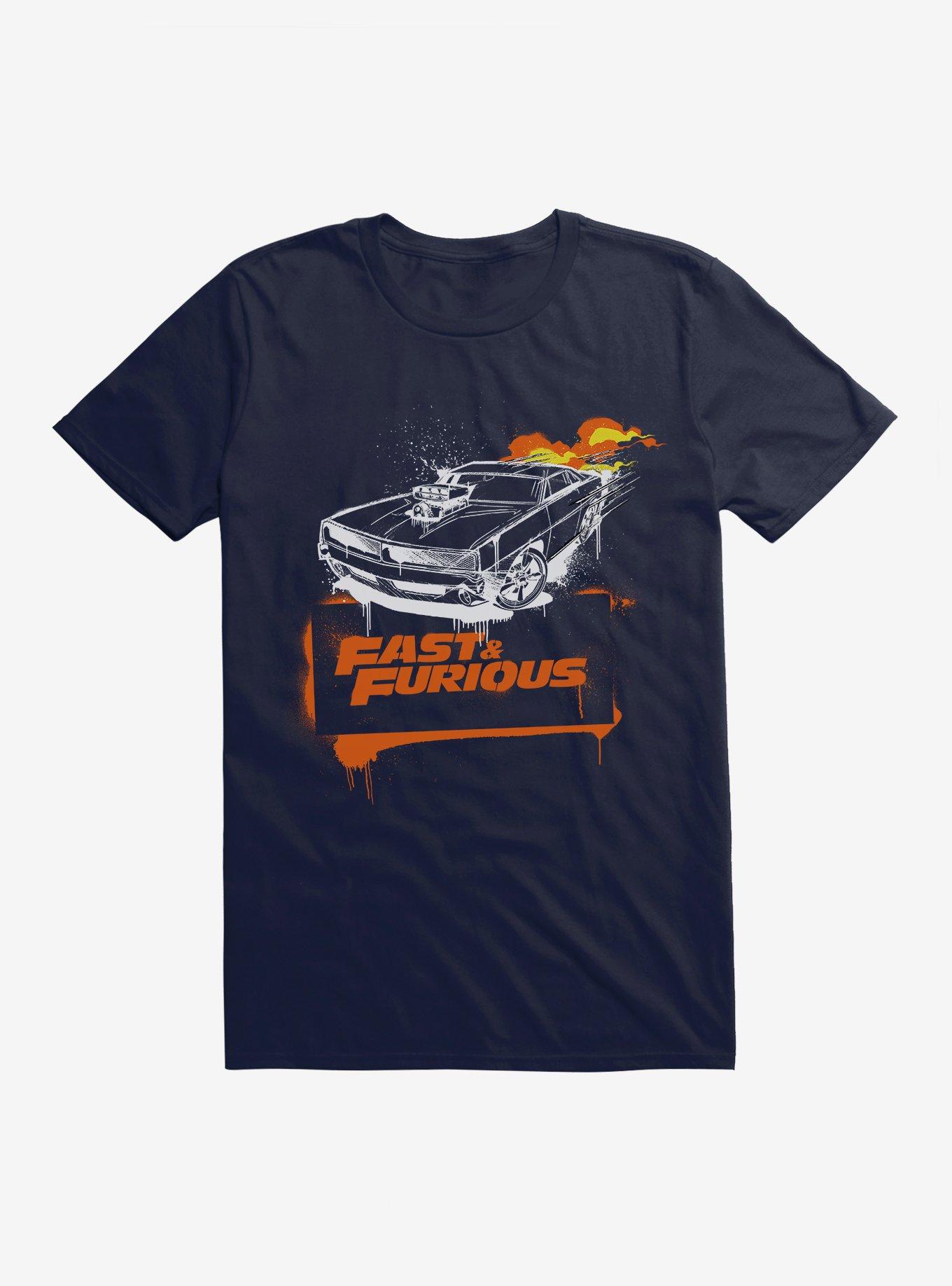Fast & Furious Spray Logo T-Shirt, NAVY, hi-res