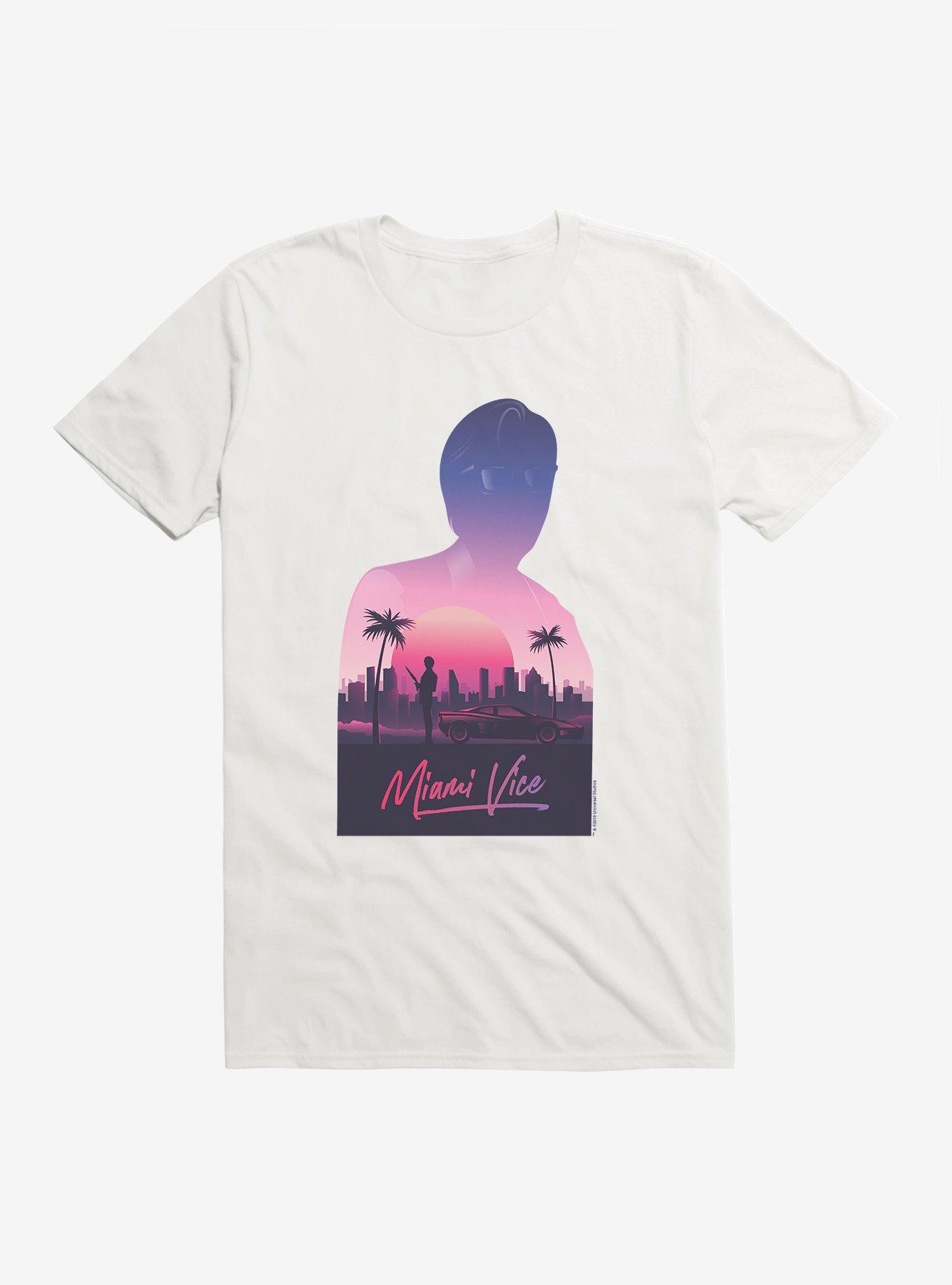 Miami Vice Silhouette Scenery T-Shirt, , hi-res