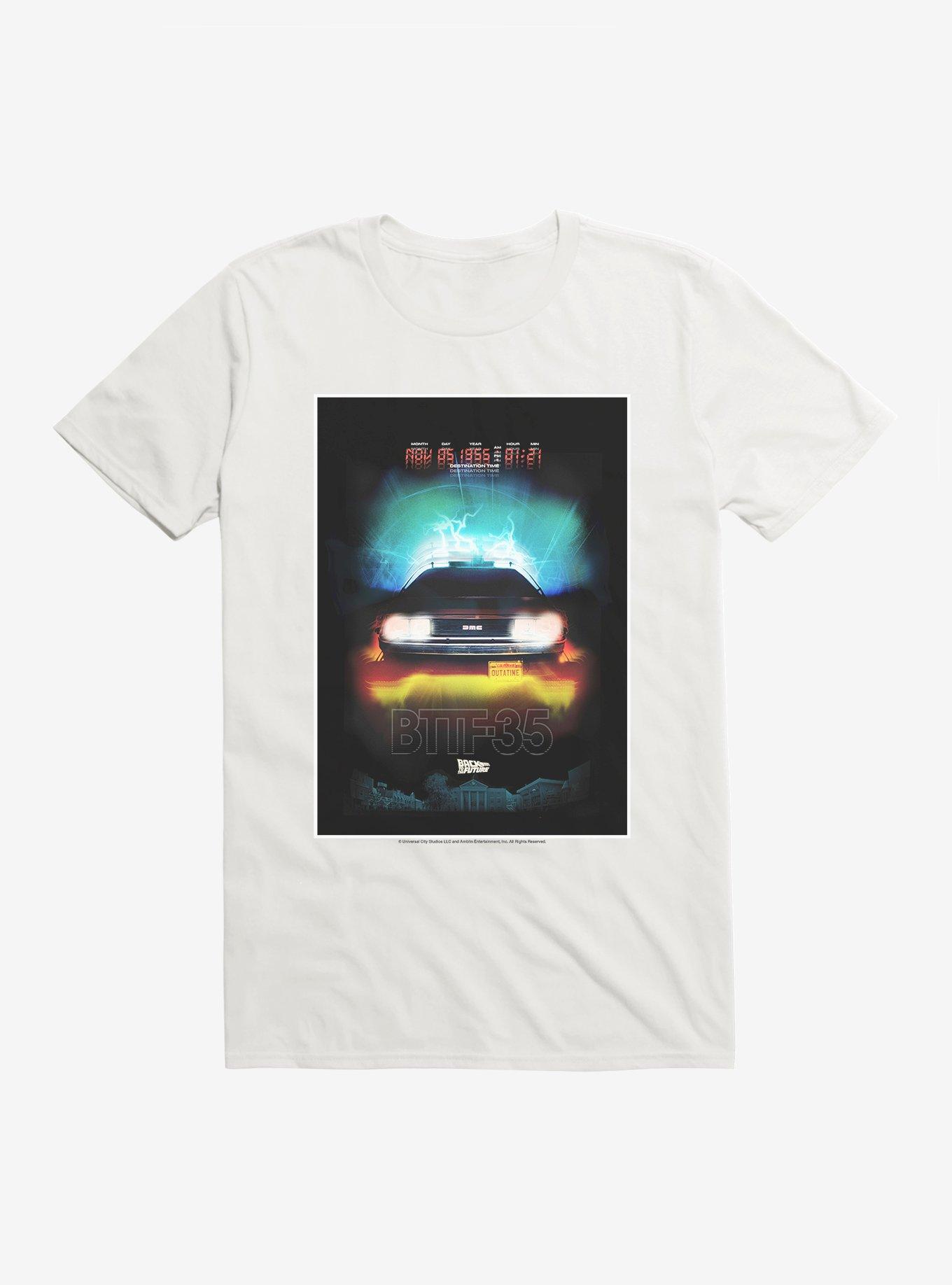 Back To The Future 35 DeLorean Poster T-Shirt, , hi-res