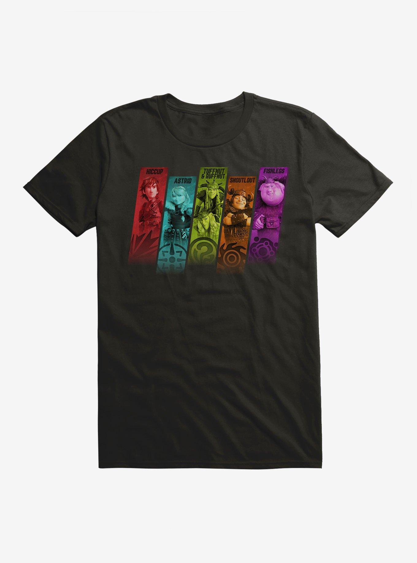 How To Train Your Dragon Characters T-Shirt, BLACK, hi-res