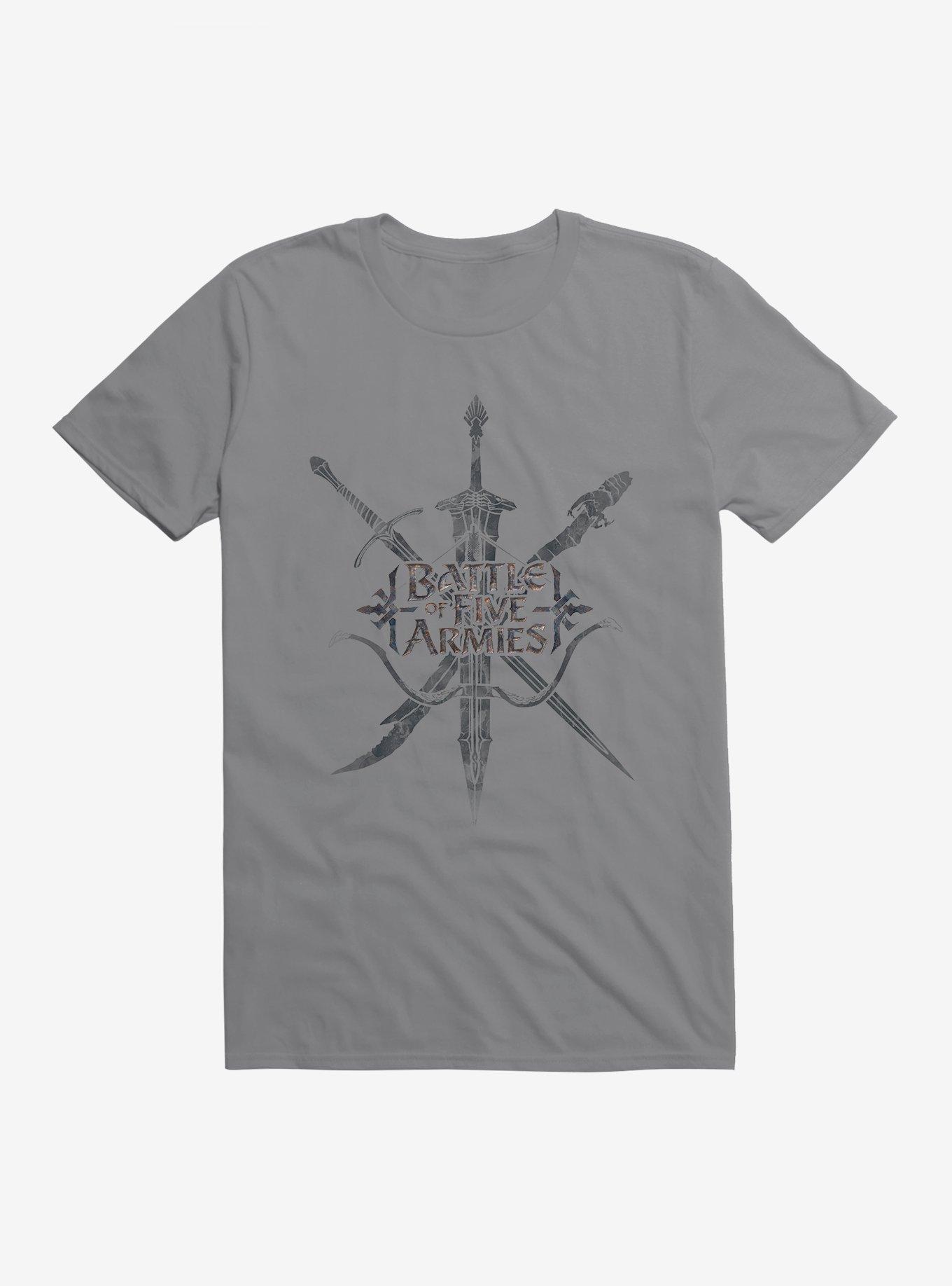 The Hobbit: The Battle Of The Five Armies Sword Logo T-Shirt, STORM GREY, hi-res