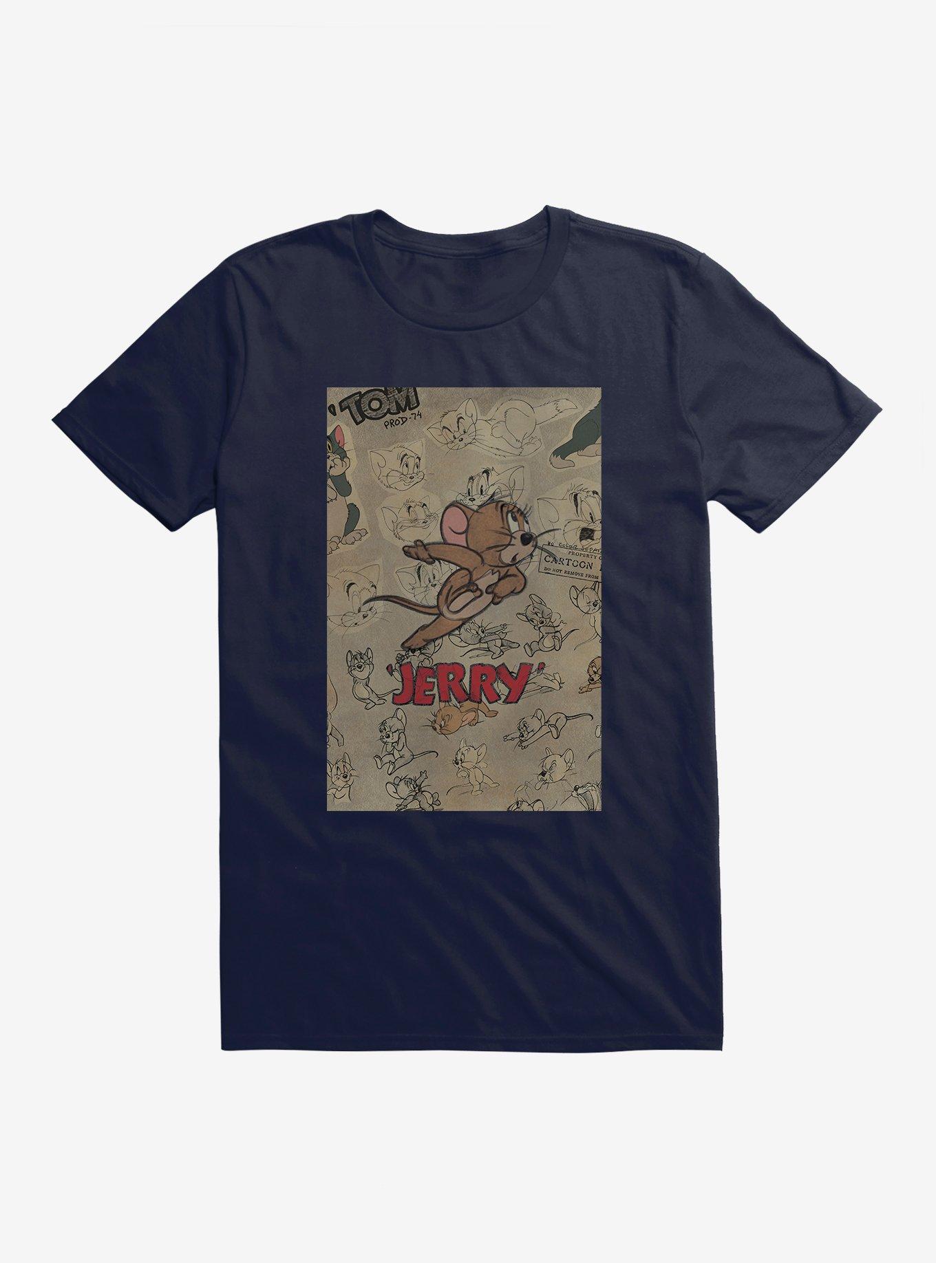 Tom And Jerry Jerry Mouse Sketch T-Shirt