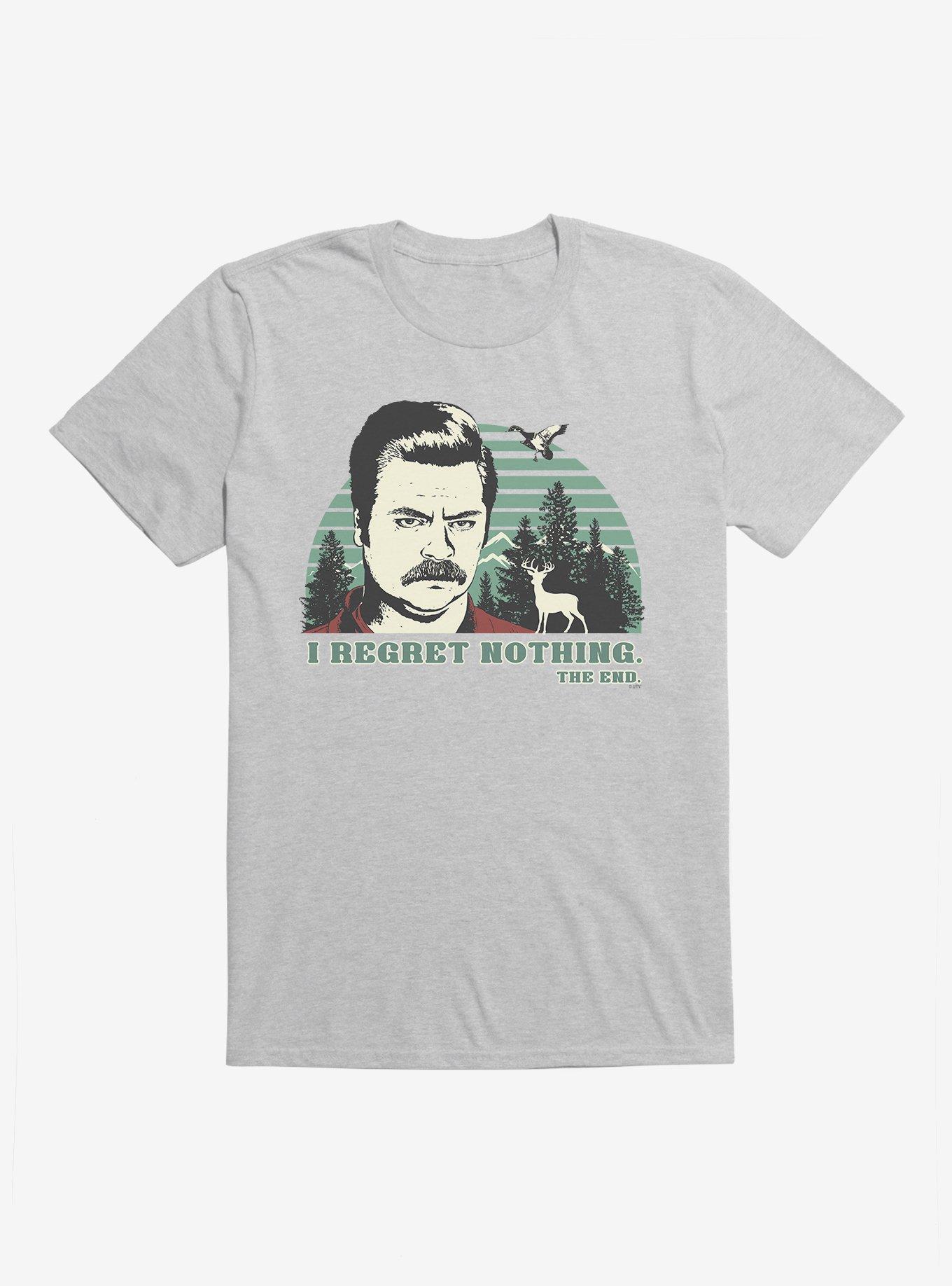 Parks And Recreation I Regret Nothing T-Shirt, HEATHER GREY, hi-res