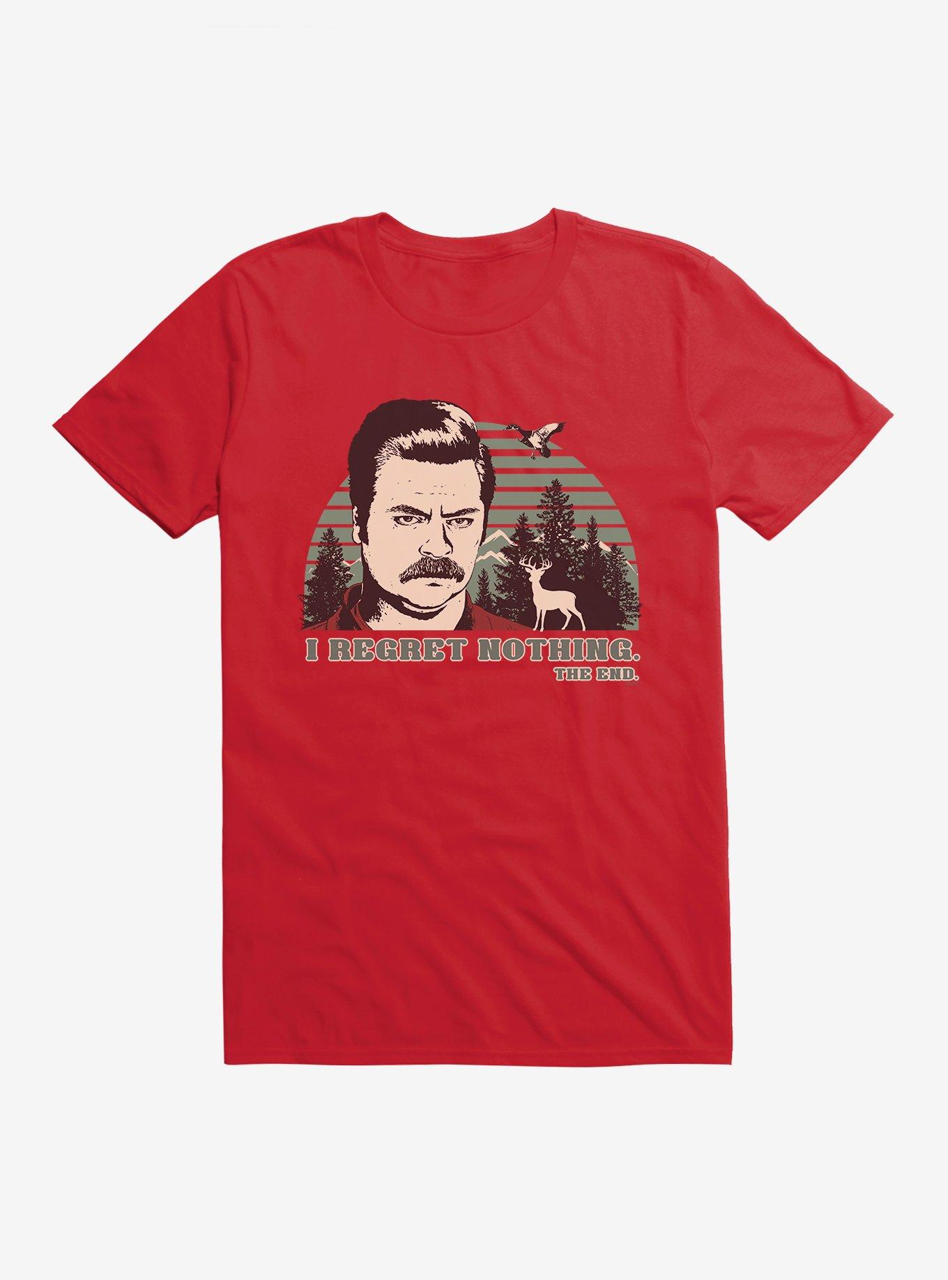 Parks And Recreation I Regret Nothing T-Shirt, RED, hi-res