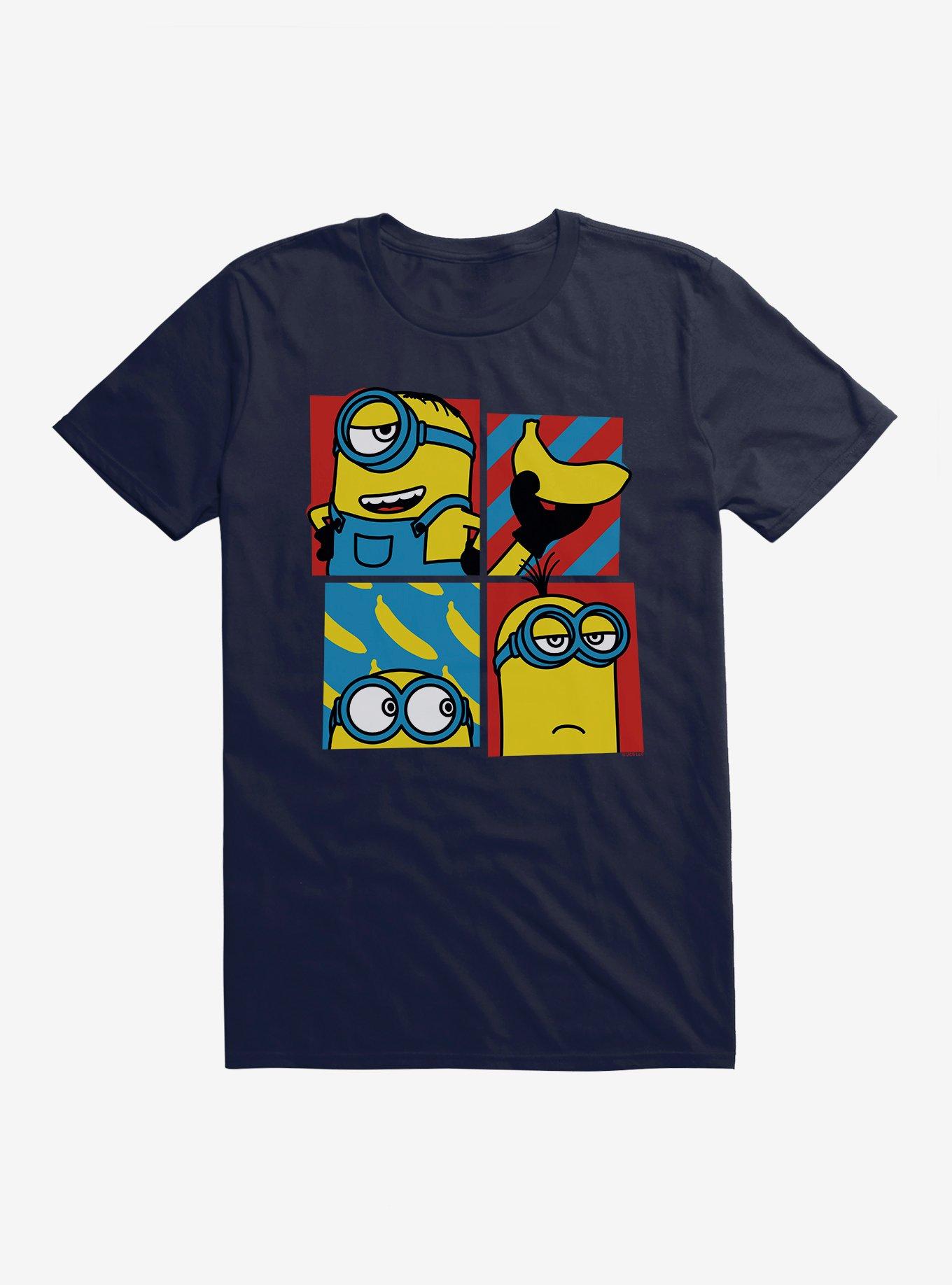 Minions Banana Pop Art T-Shirt, NAVY, hi-res