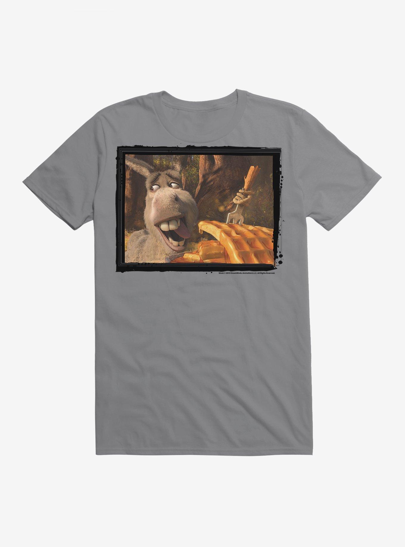 Shrek Donkey Eating Waffles T-Shirt, , hi-res