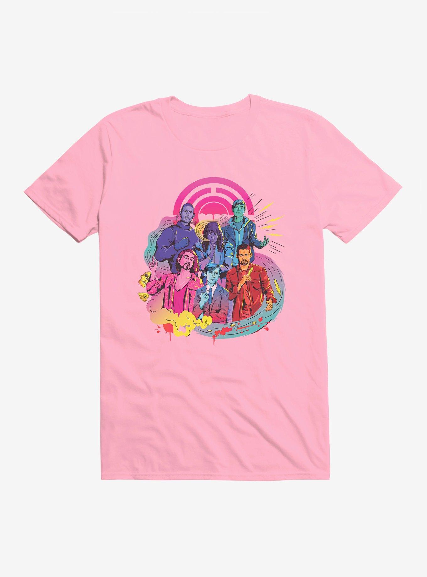 Umbrella Academy Multicolor Art T-Shirt, CHARITY PINK, hi-res