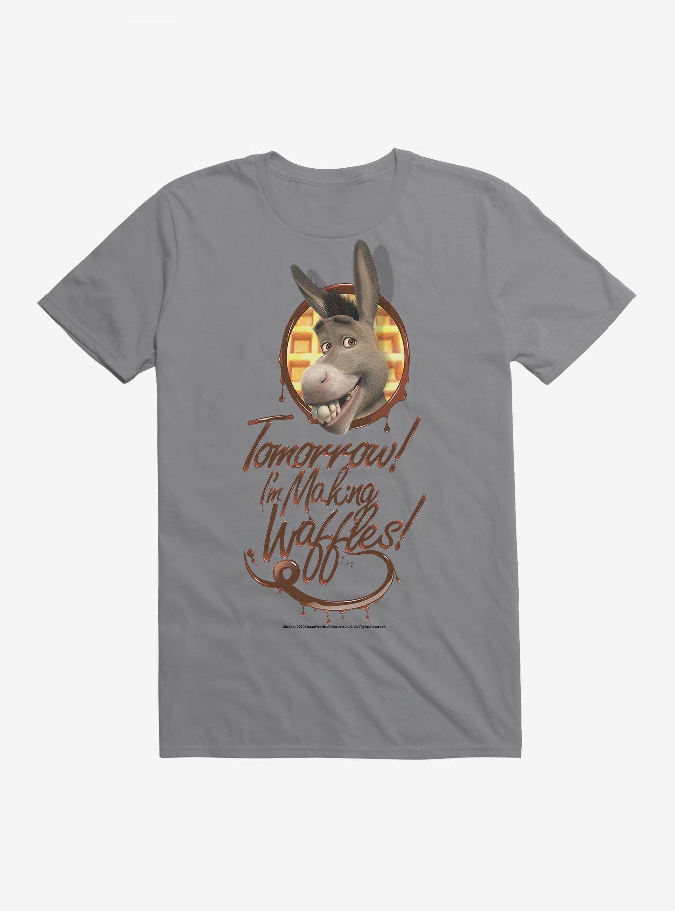 Shrek Donkey I'm Making Waffles T-Shirt, STORM GREY, hi-res