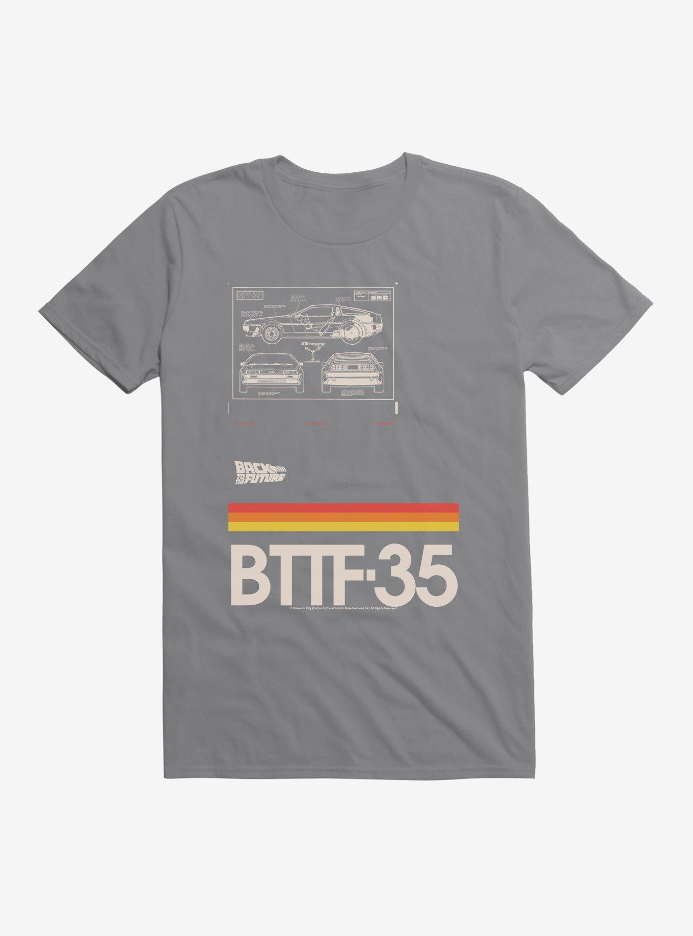 Back To The Future DeLorean Diagram T-Shirt, , hi-res