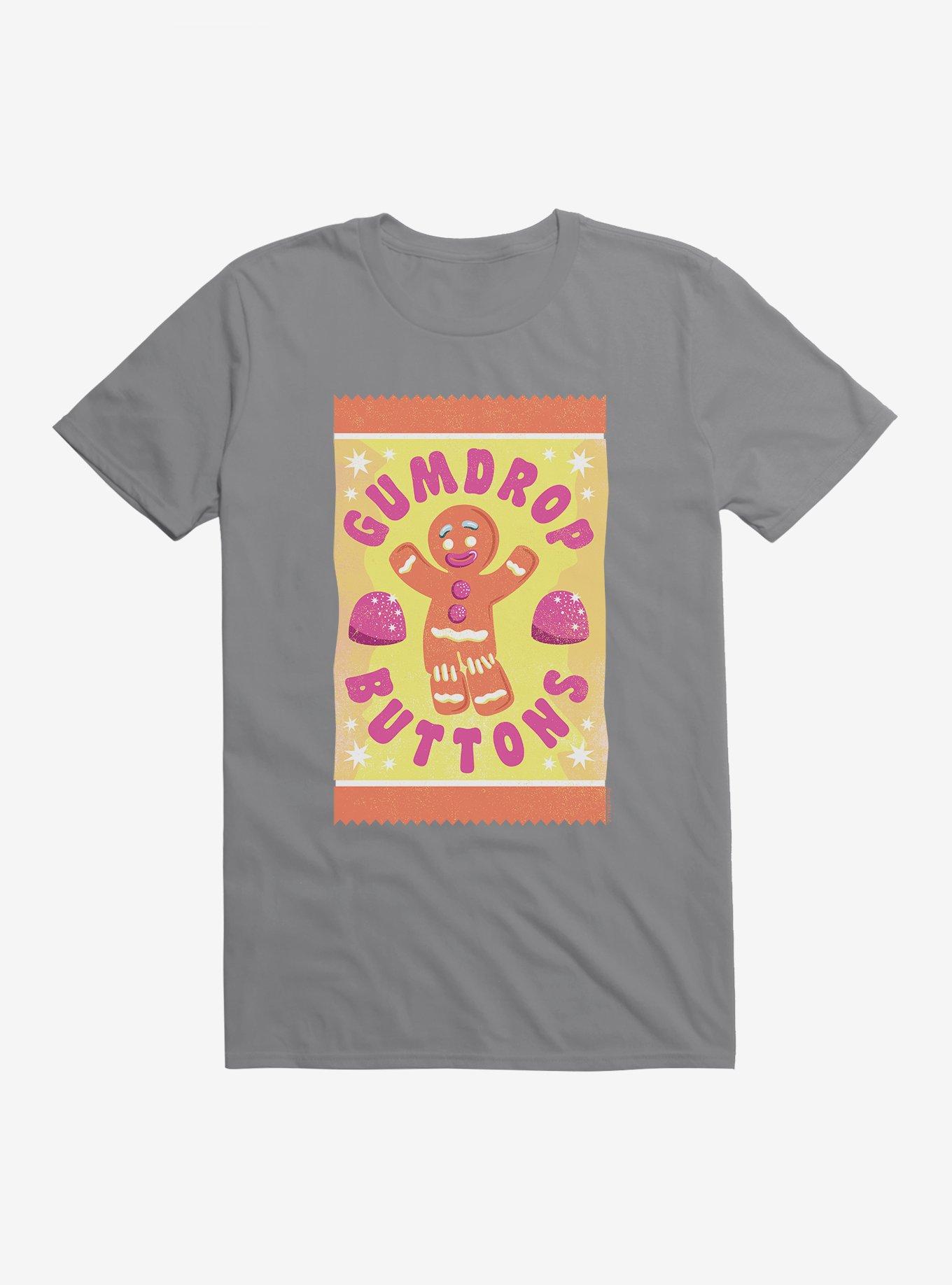 Shrek Gingy Gumdrop Buttons T-Shirt, STORM GREY, hi-res
