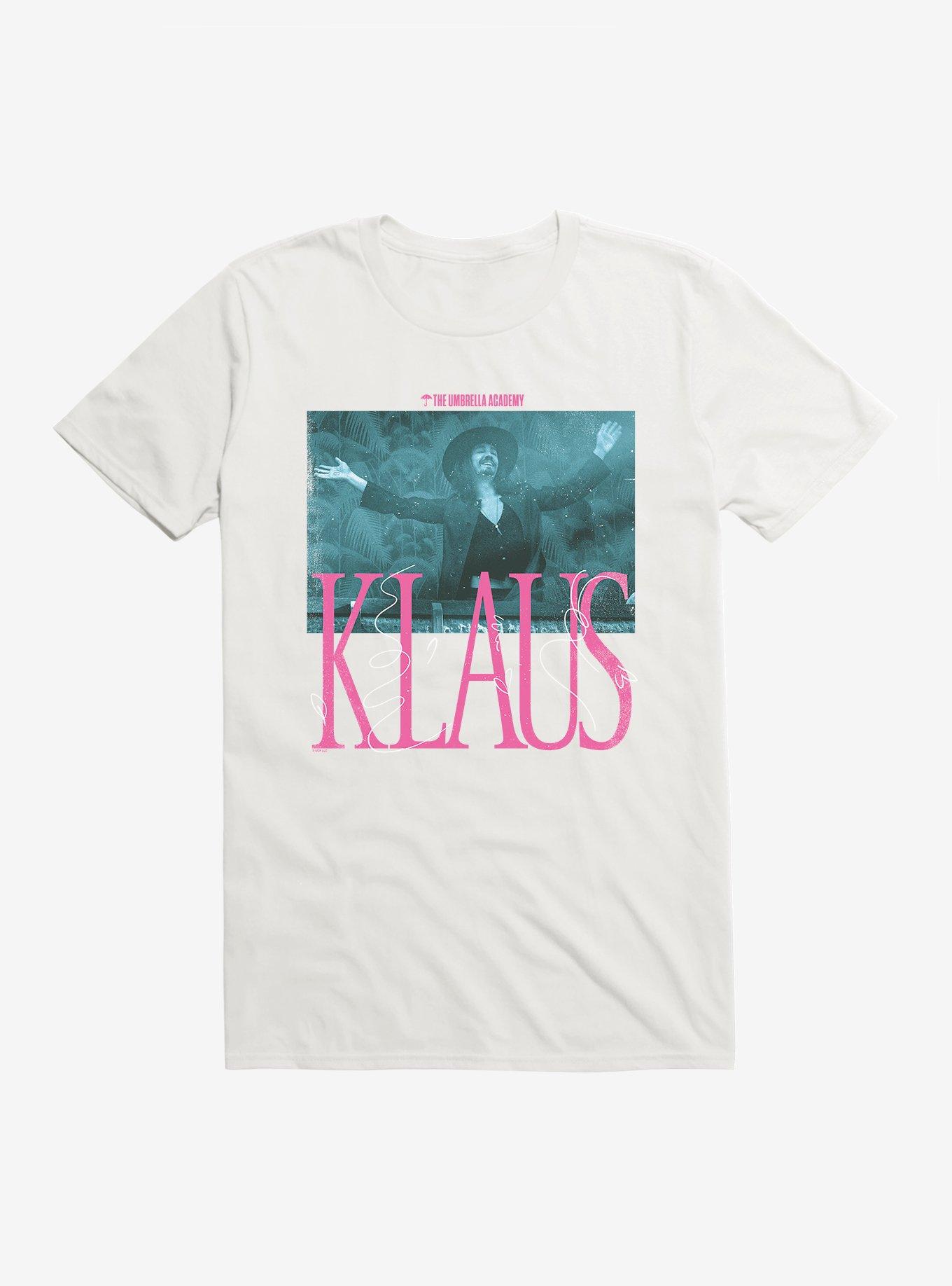 Umbrella Academy Klaus Pink Font T-Shirt