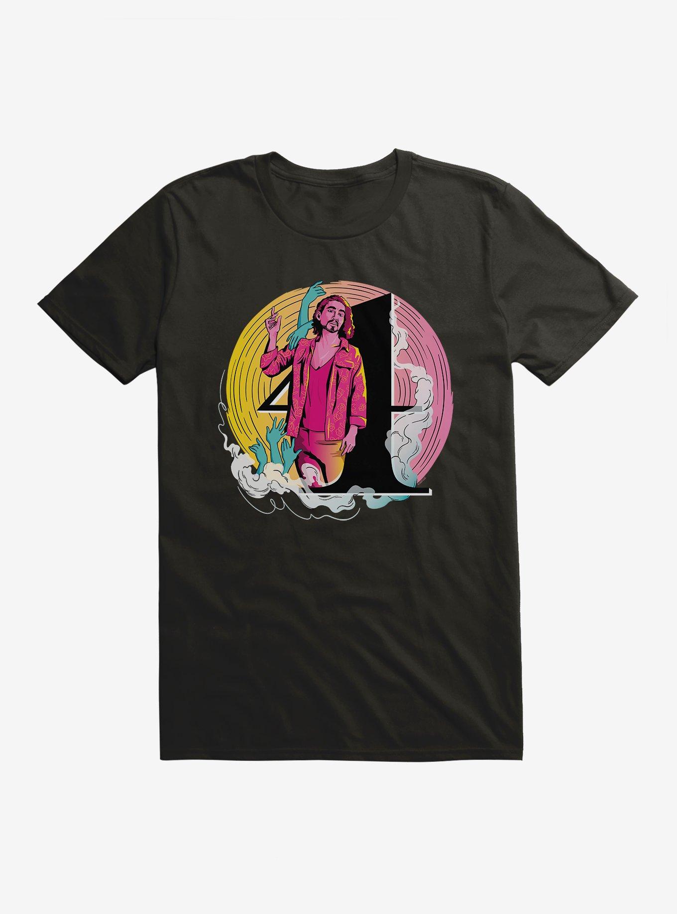 Umbrella Academy Number Four Circle Art T-Shirt, BLACK, hi-res