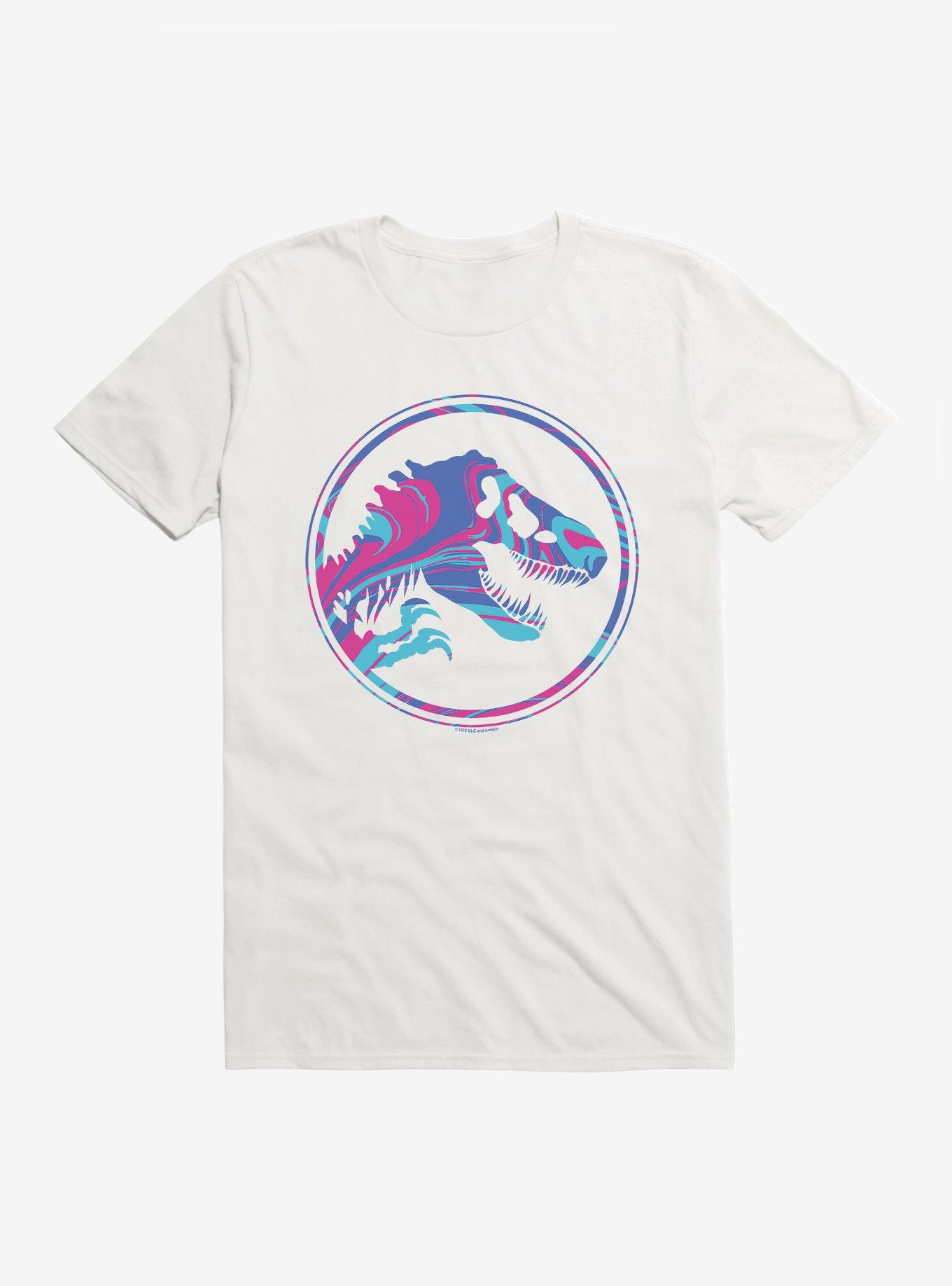 Jurassic World Blue Tone Logo T-Shirt, WHITE, hi-res