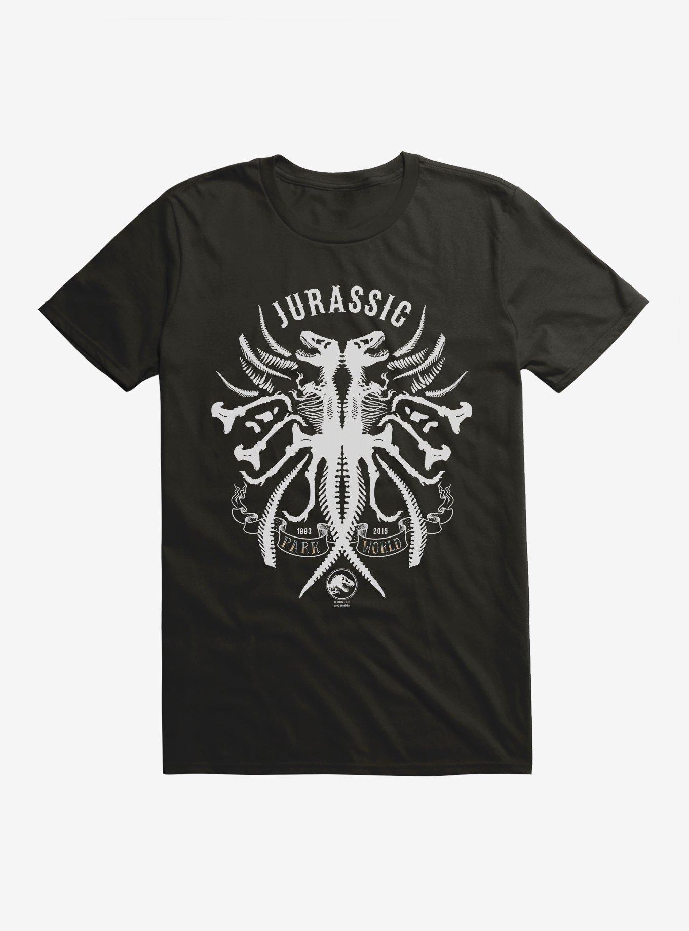 Jurassic World Park and World Fossil Design T-Shirt, , hi-res
