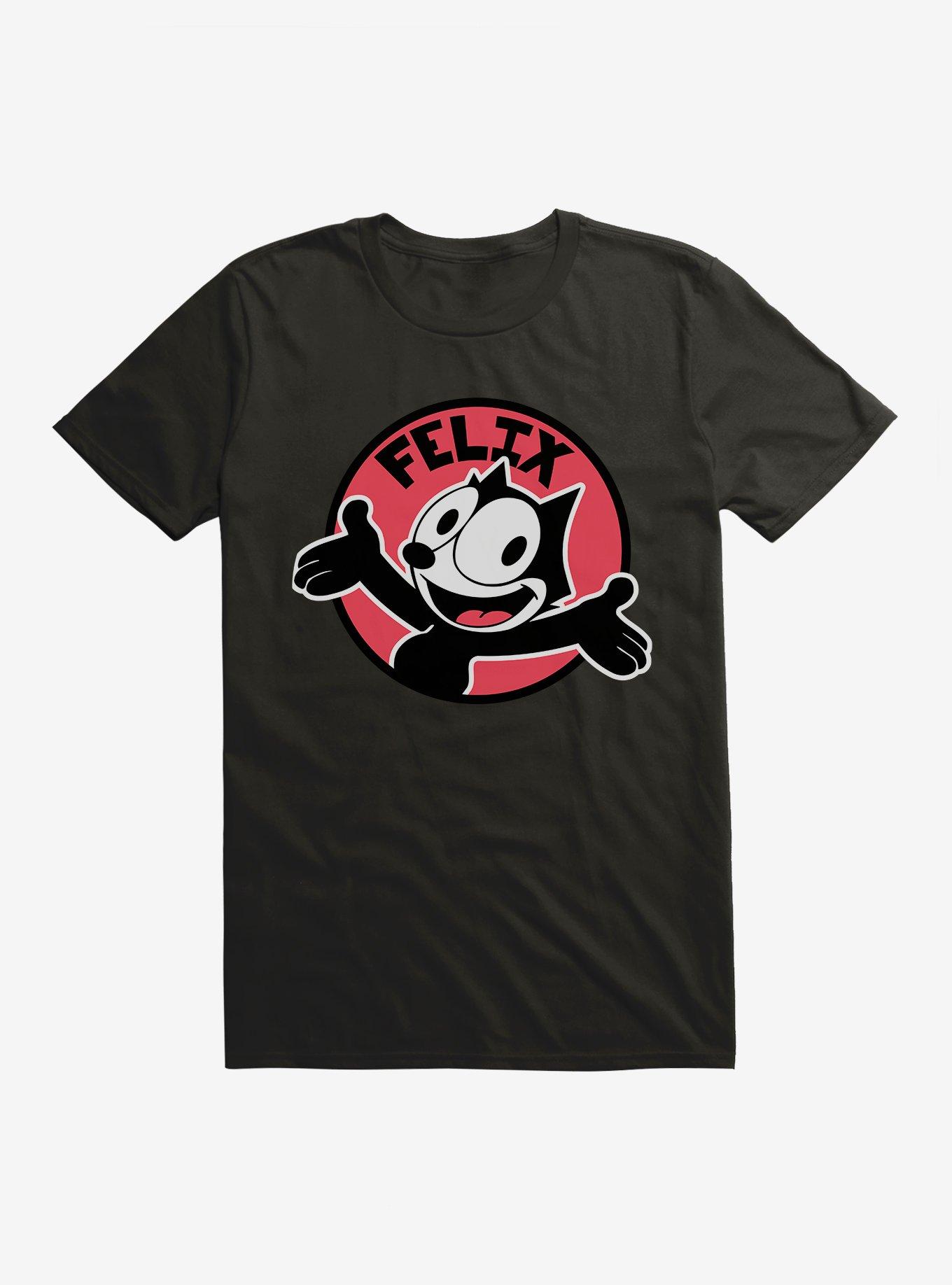 Felix The Cat Happy Smiles Sticker Graphic T-Shirt, BLACK, hi-res