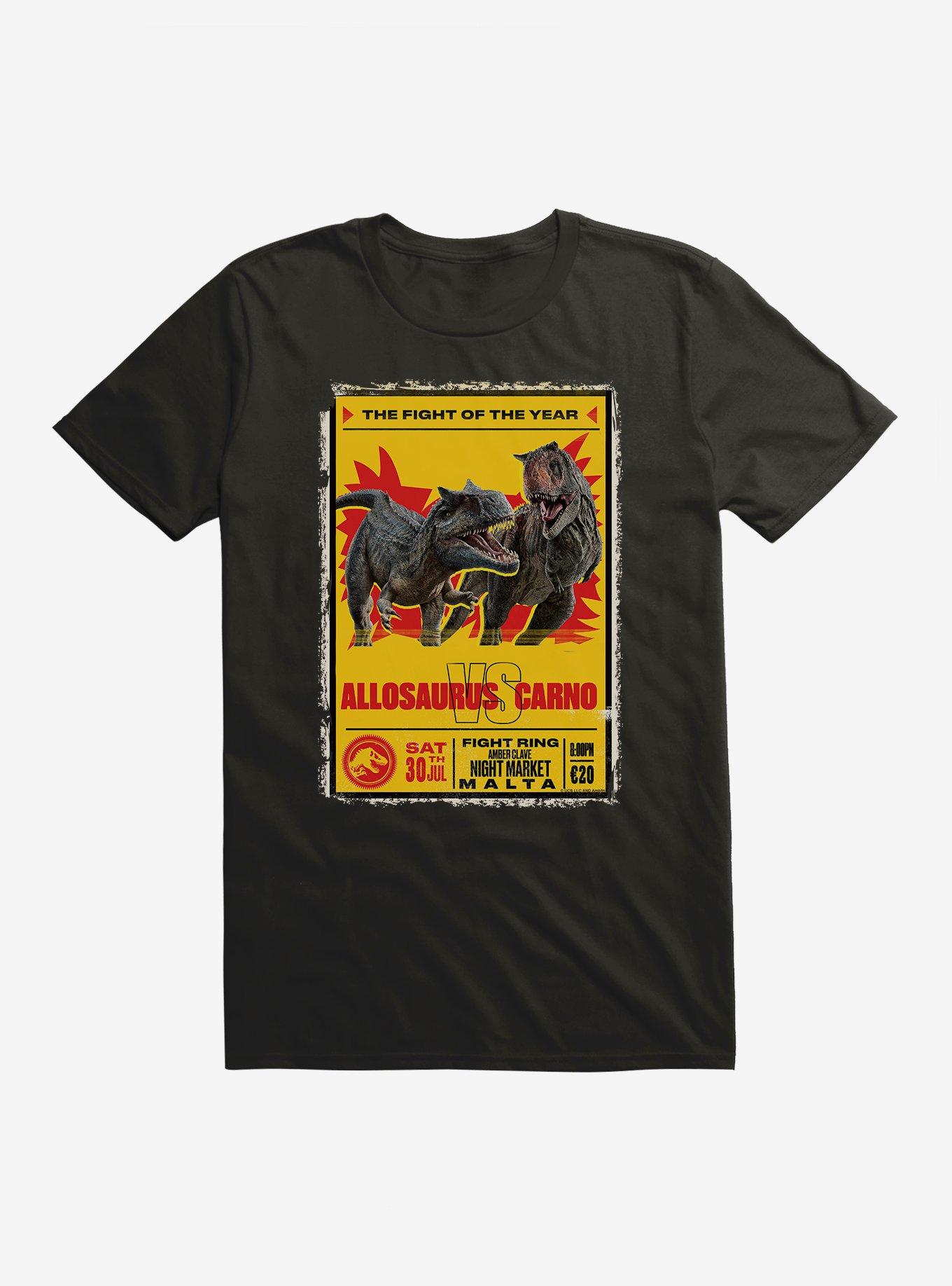 Jurassic World Dominion Allosaurus vs Carno T-Shirt, BLACK, hi-res
