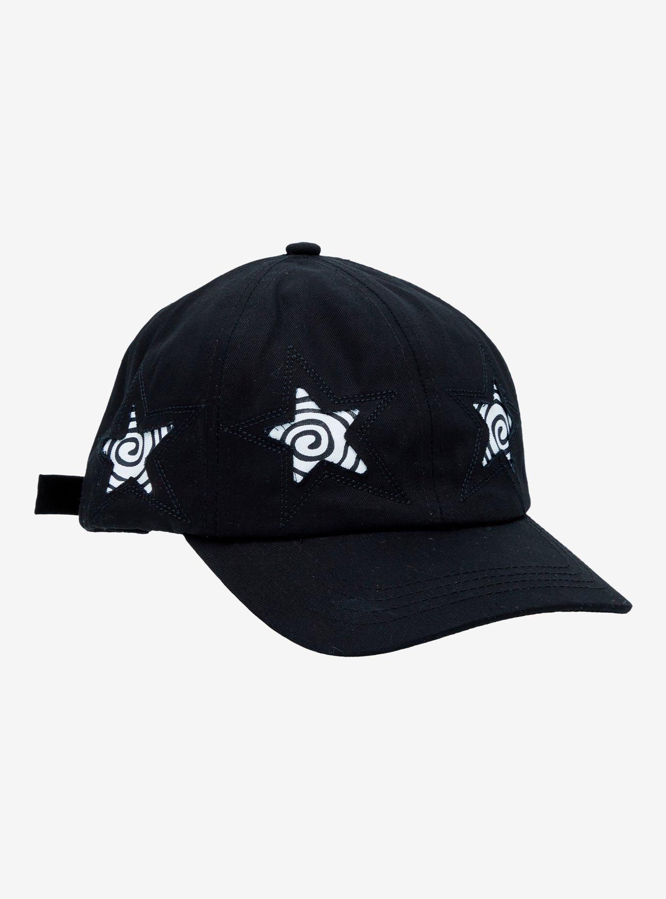 Black Spiral Star Patch Dad Cap, , hi-res