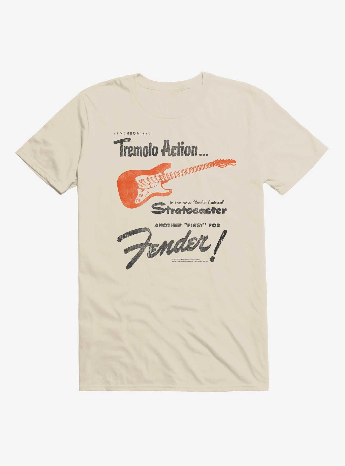 Fender Strat Ad T-Shirt, NATURAL, hi-res