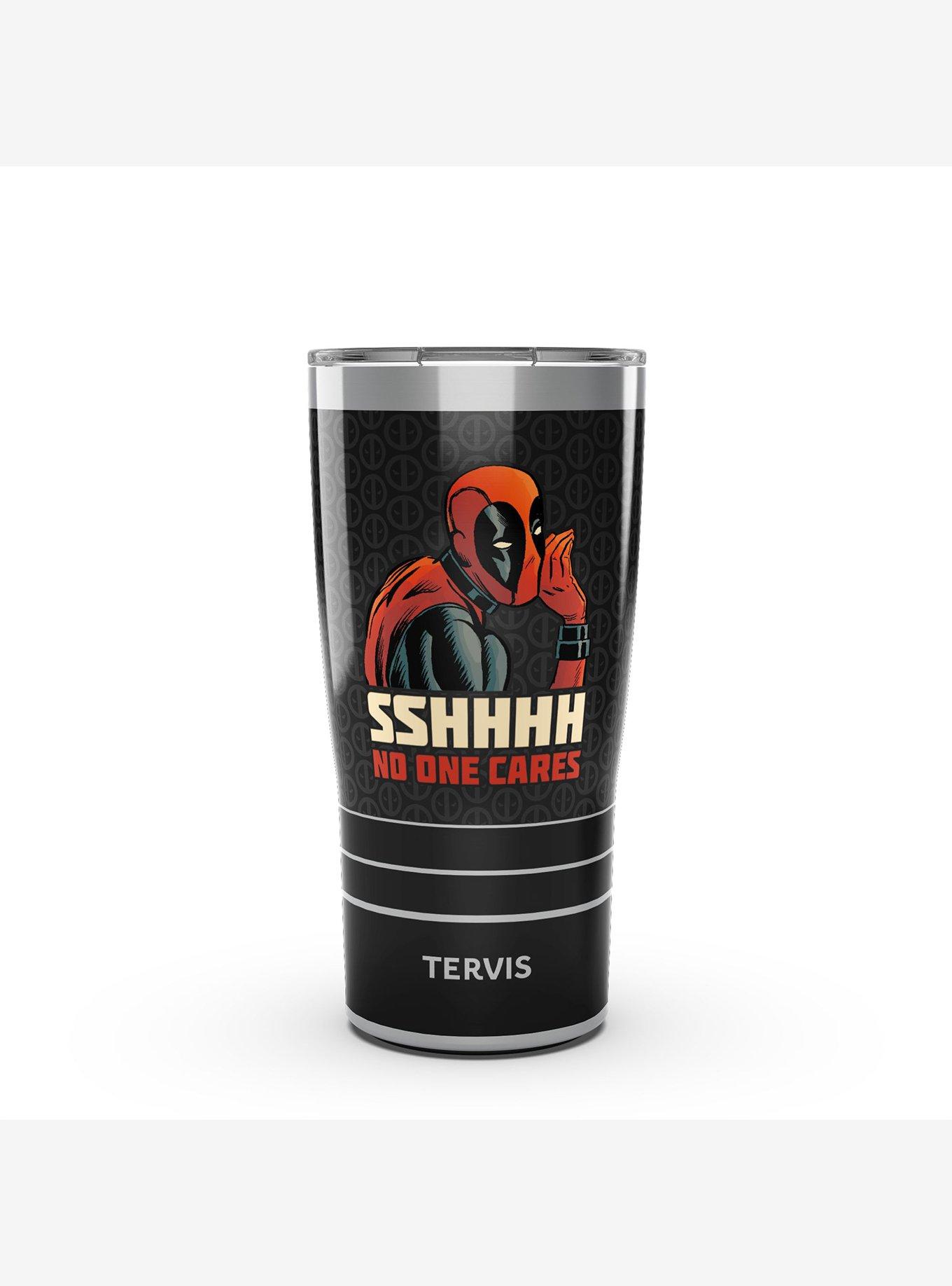 Marvel Deadpool Shhh No One Cares 20oz Tumbler Hot Topic