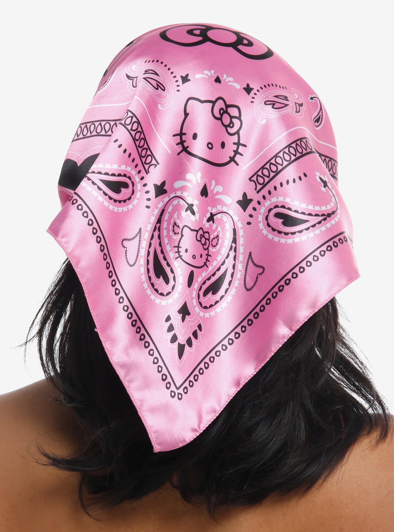 Hello Kitty Pink Paisley Hair Scarf, , hi-res