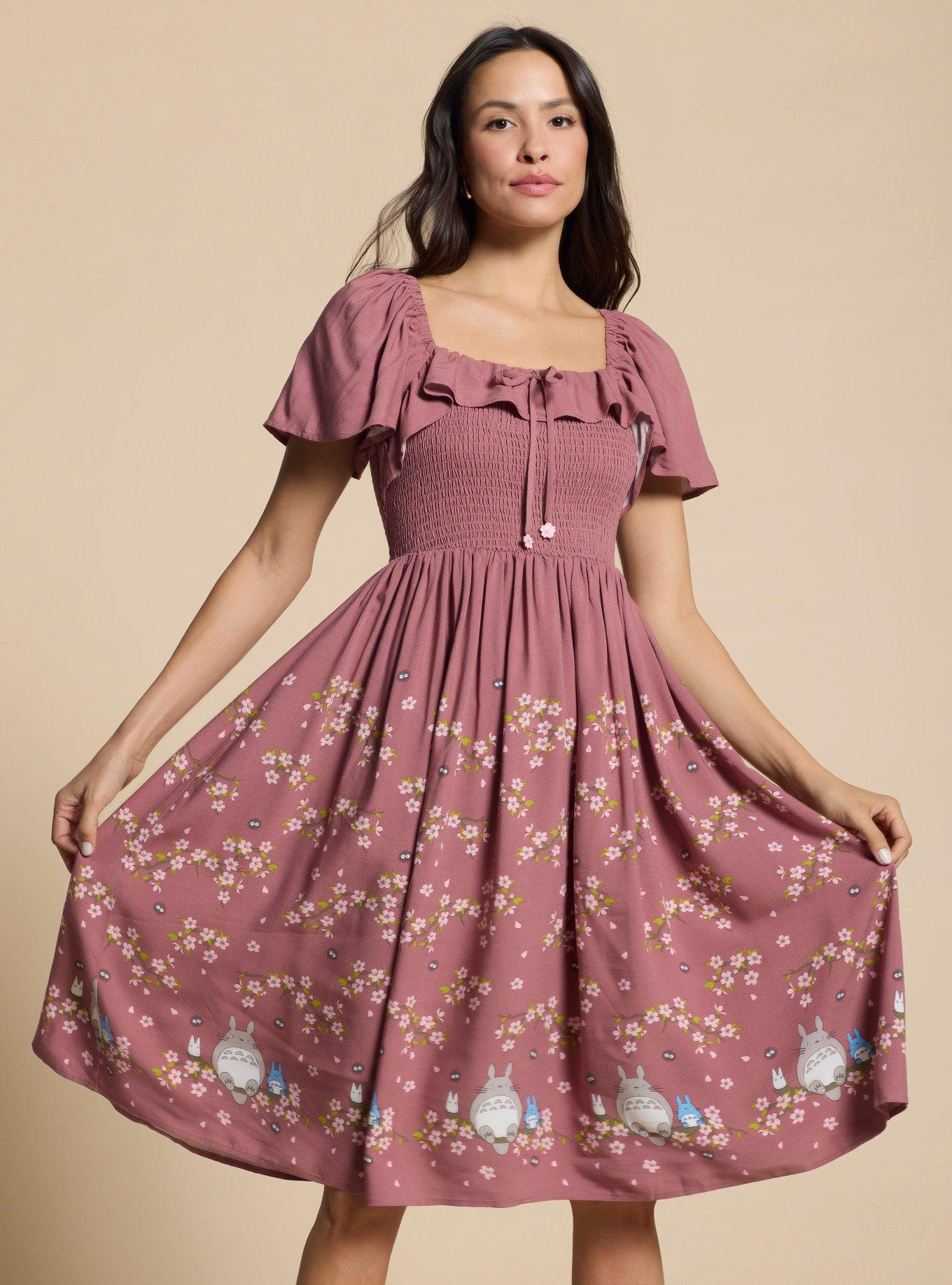 her universe studio ghibli my neighbor totoro midi dress Studio Ghibli My Neighbor Totoro Poster Midi Dress