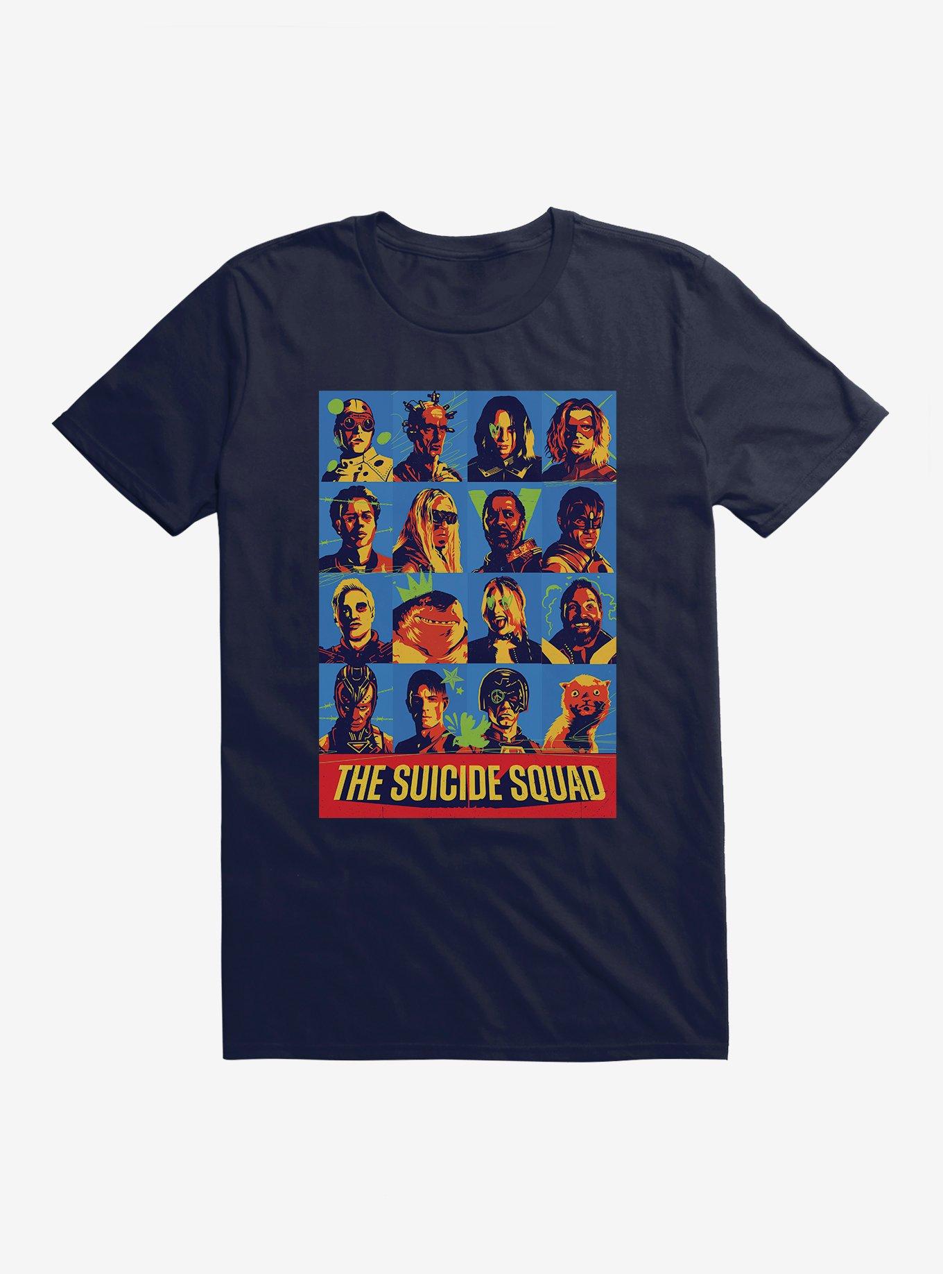 DC The Suicide Squad Character Poster T-Shirt, NAVY, hi-res