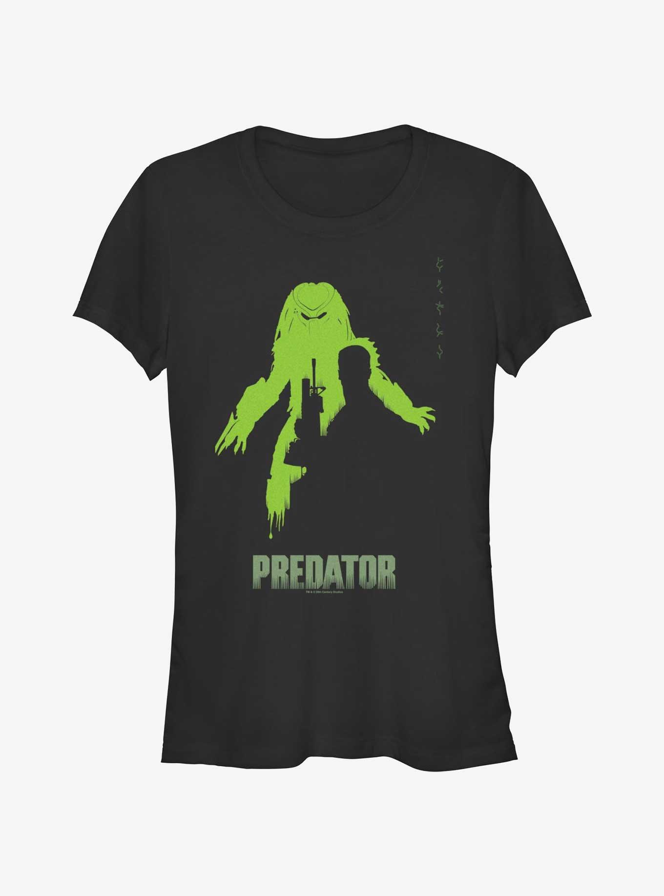 Alien Predator Glow Girls T-Shirt, BLACK, hi-res