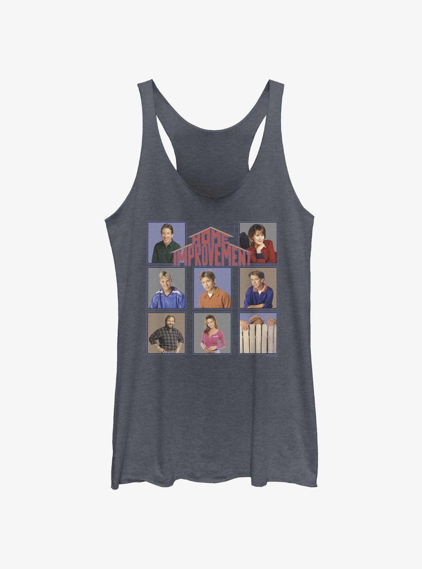 Home Improvement Box up Girls Tank, NAVY HTR, hi-res