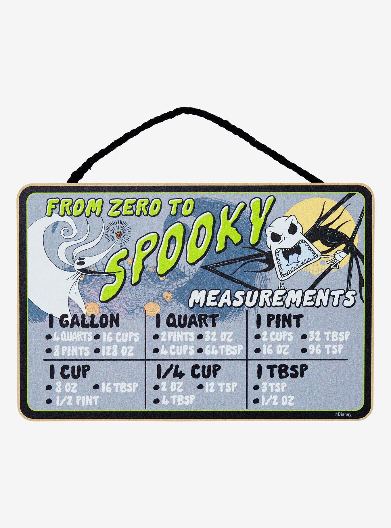 Disney The Nightmare Before Christmas Jack & Zero Kitchen Conversion Chart Wall Sign - BoxLunch Exclusive, , hi-res