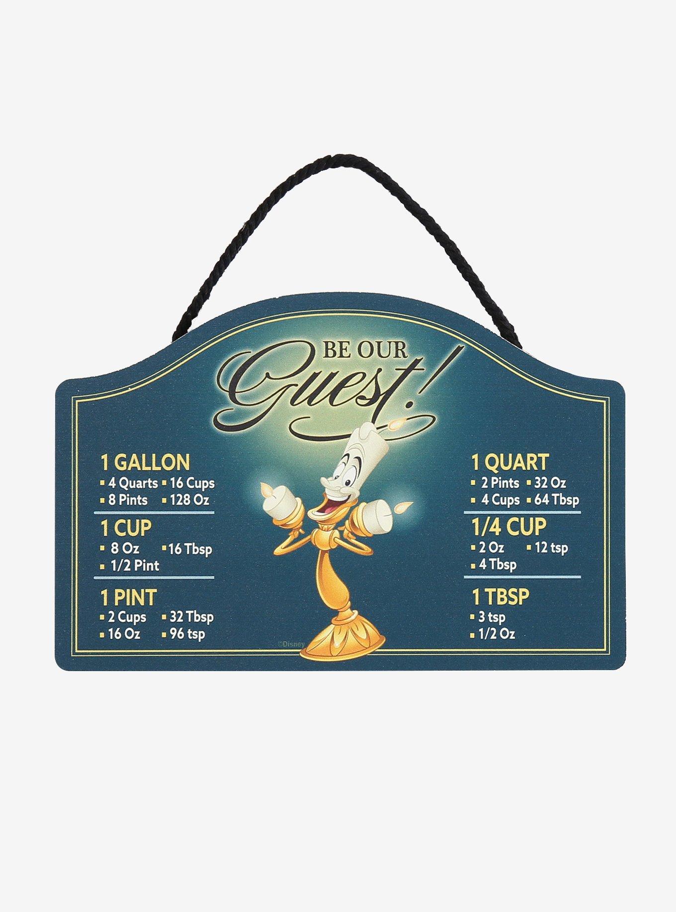 Disney Beauty and the Beast Lumiere Be Our Guest Kitchen Conversion Chart — BoxLunch Exclusive, , hi-res