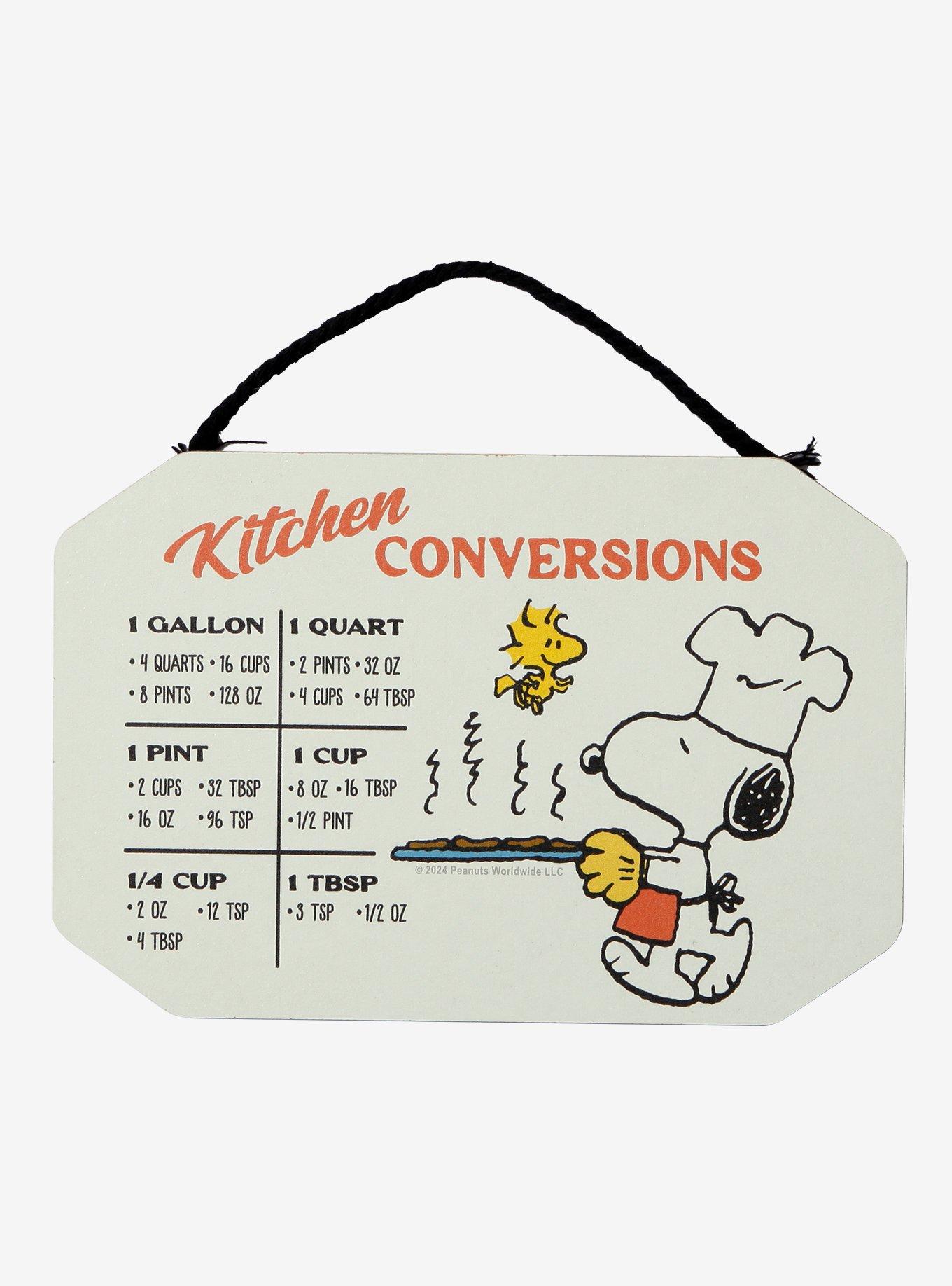 Peanuts Snoopy & Woodstock Kitchen Conversion Chart &mdash; BoxLunch Exclusive, , hi-res