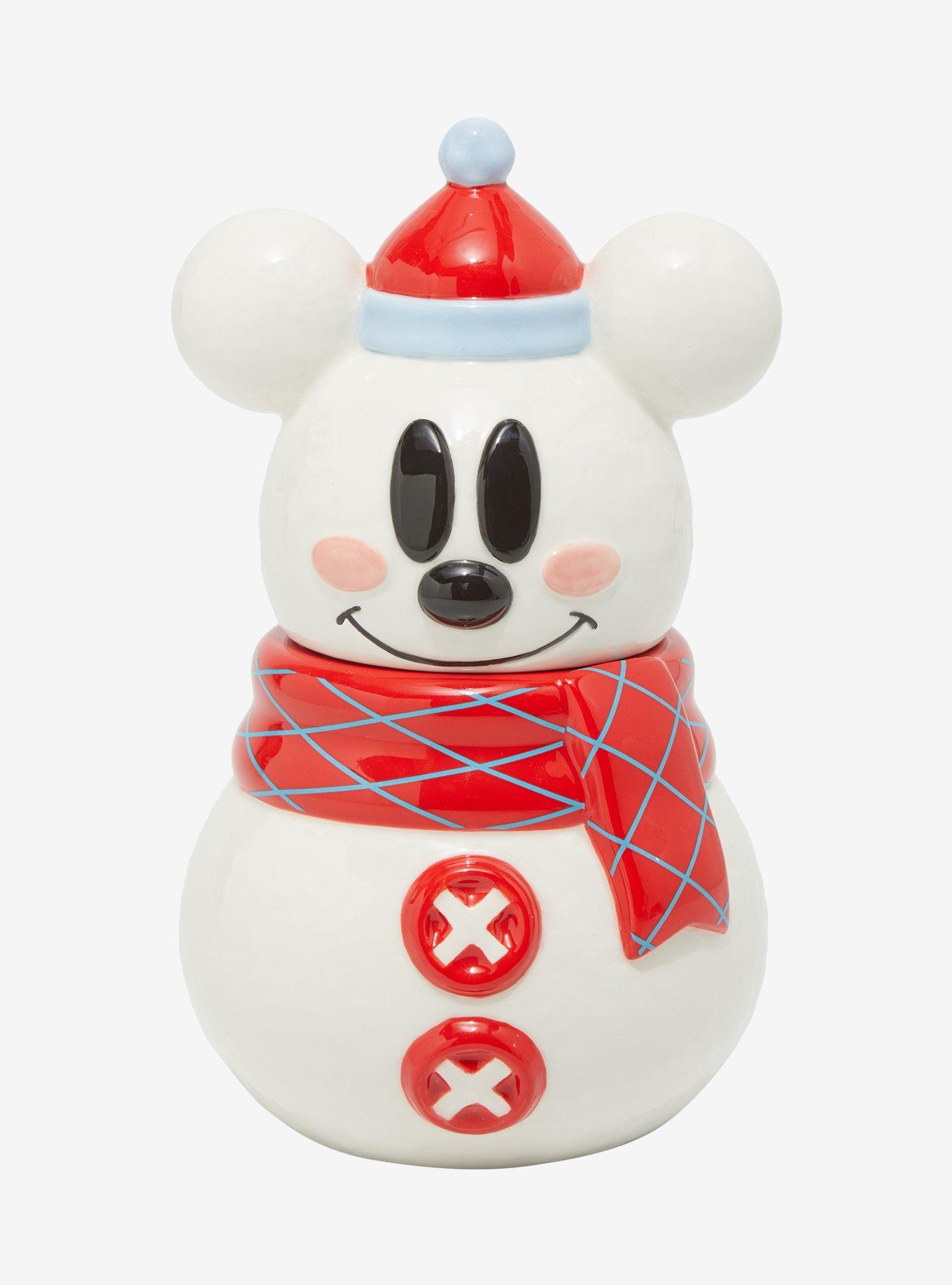 Disney Mickey Mouse Snowman Figural Lidded Candy Dish - BoxLunch Exclusive, , hi-res