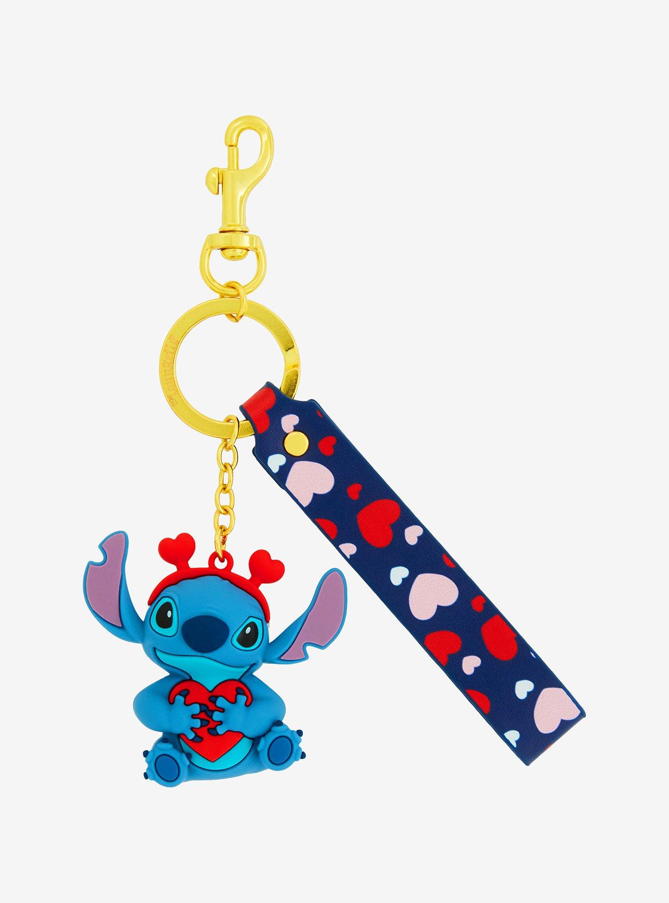 Loungefly Disney Lilo & Stitch Hearts 3D Multi-Charm Keychain - BoxLunch Exclusive, , hi-res