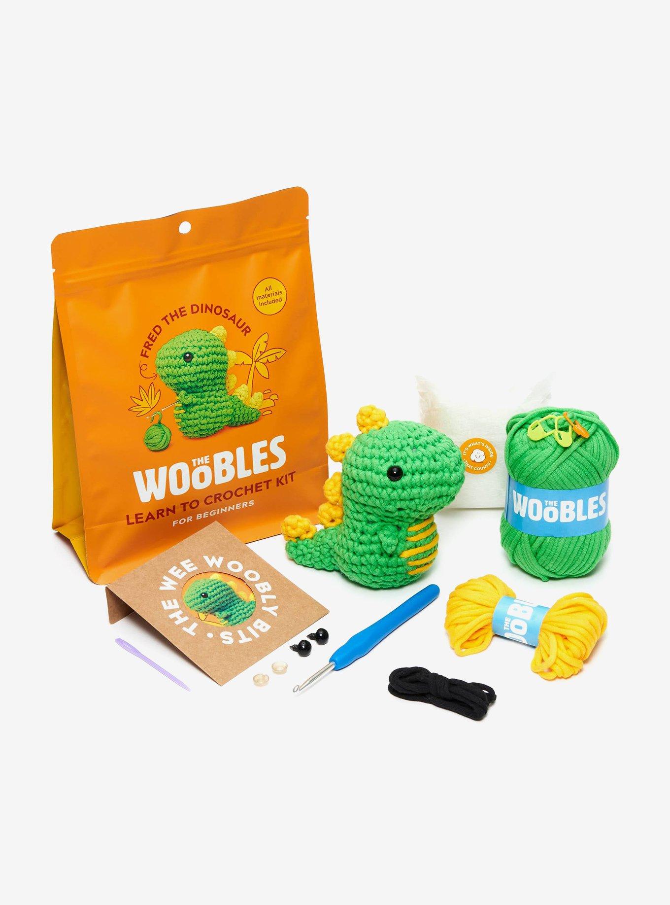 The Woobles Fred The Dinosaur Beginner Crochet Kit, , hi-res