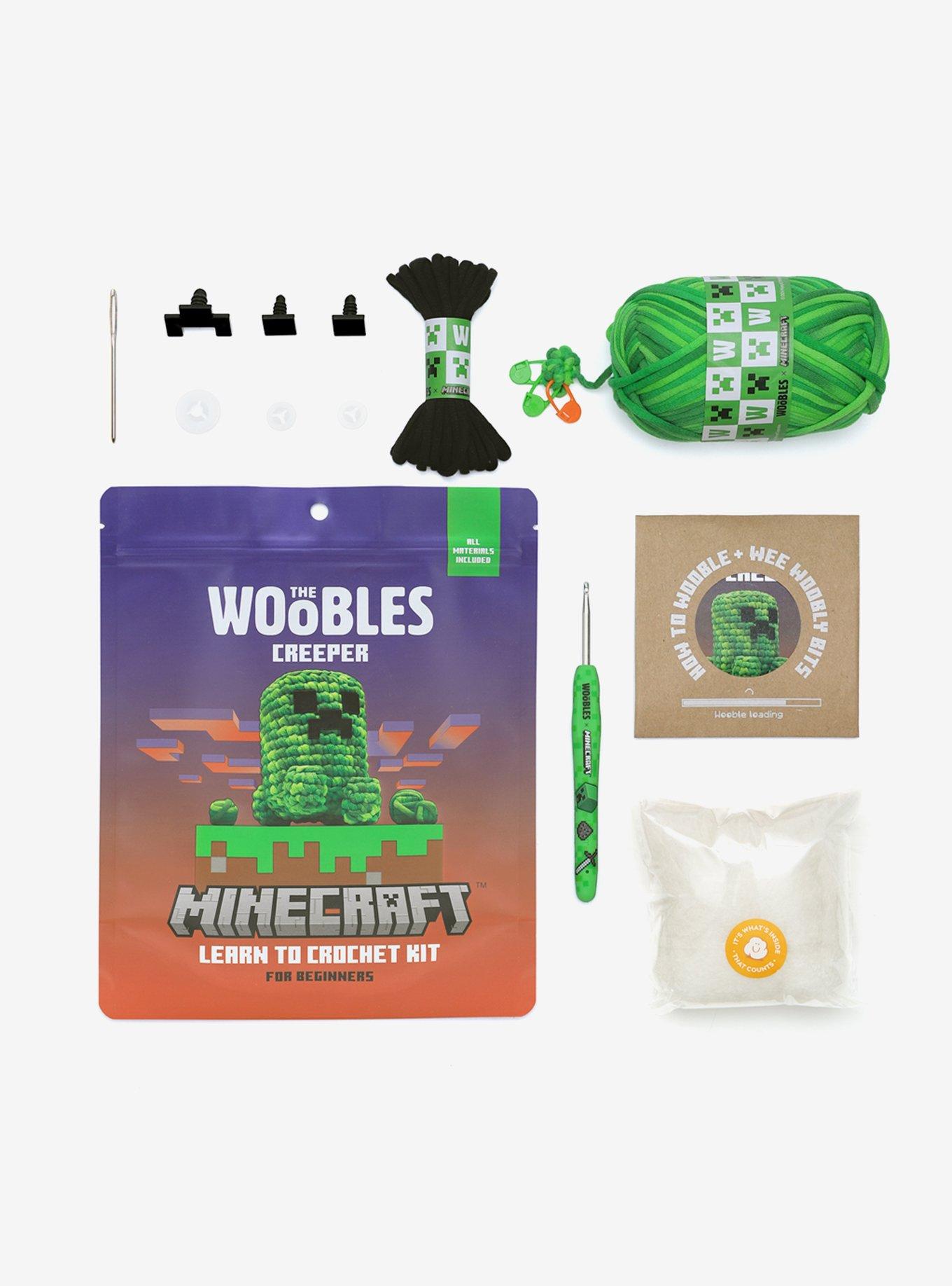 The Woobles Minecraft Creeper Beginner Crochet Kit 