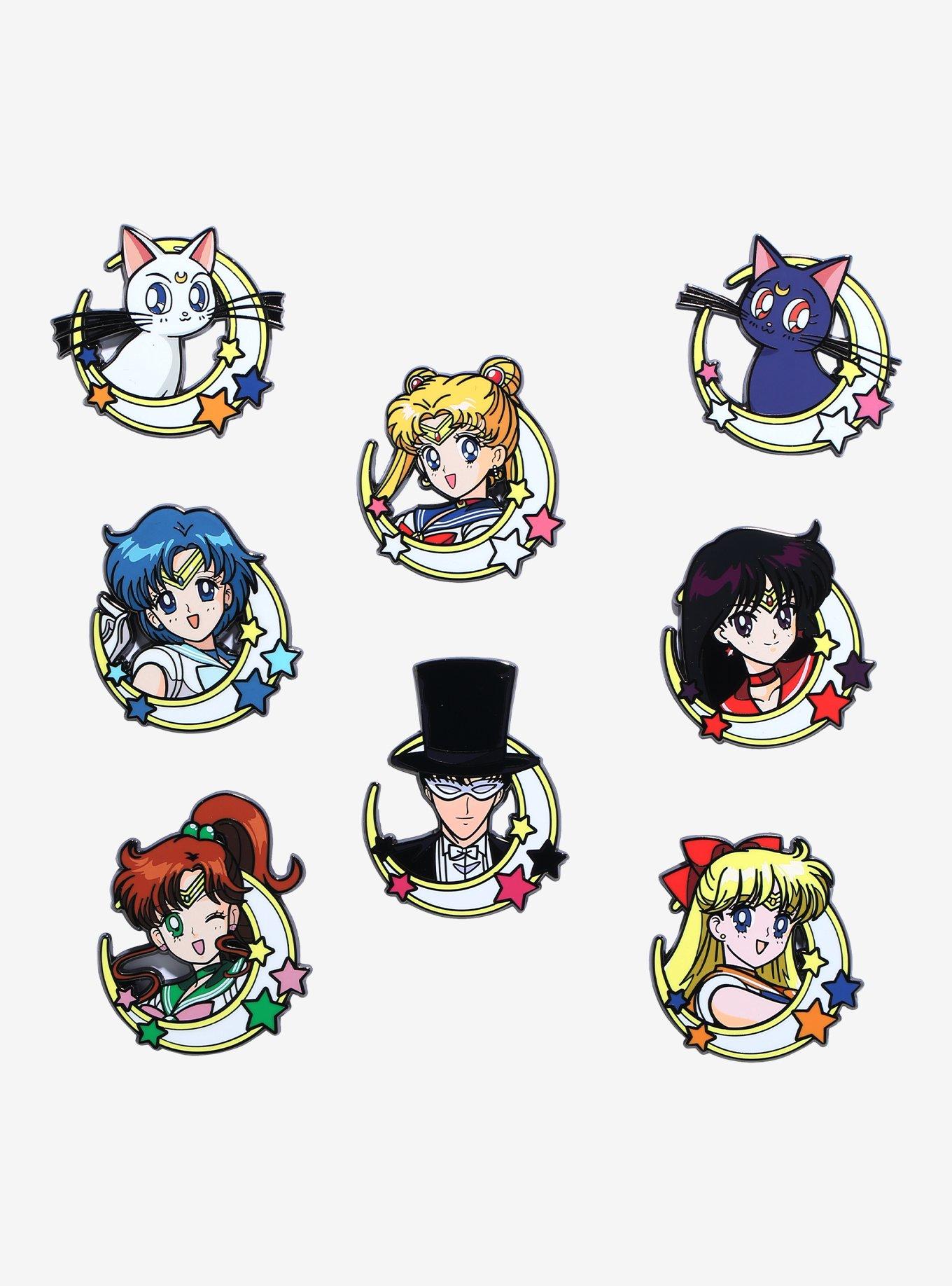 FiGPiN Sailor Moon Stars & Moon Portrait Blind Box Enamel Pin, , hi-res